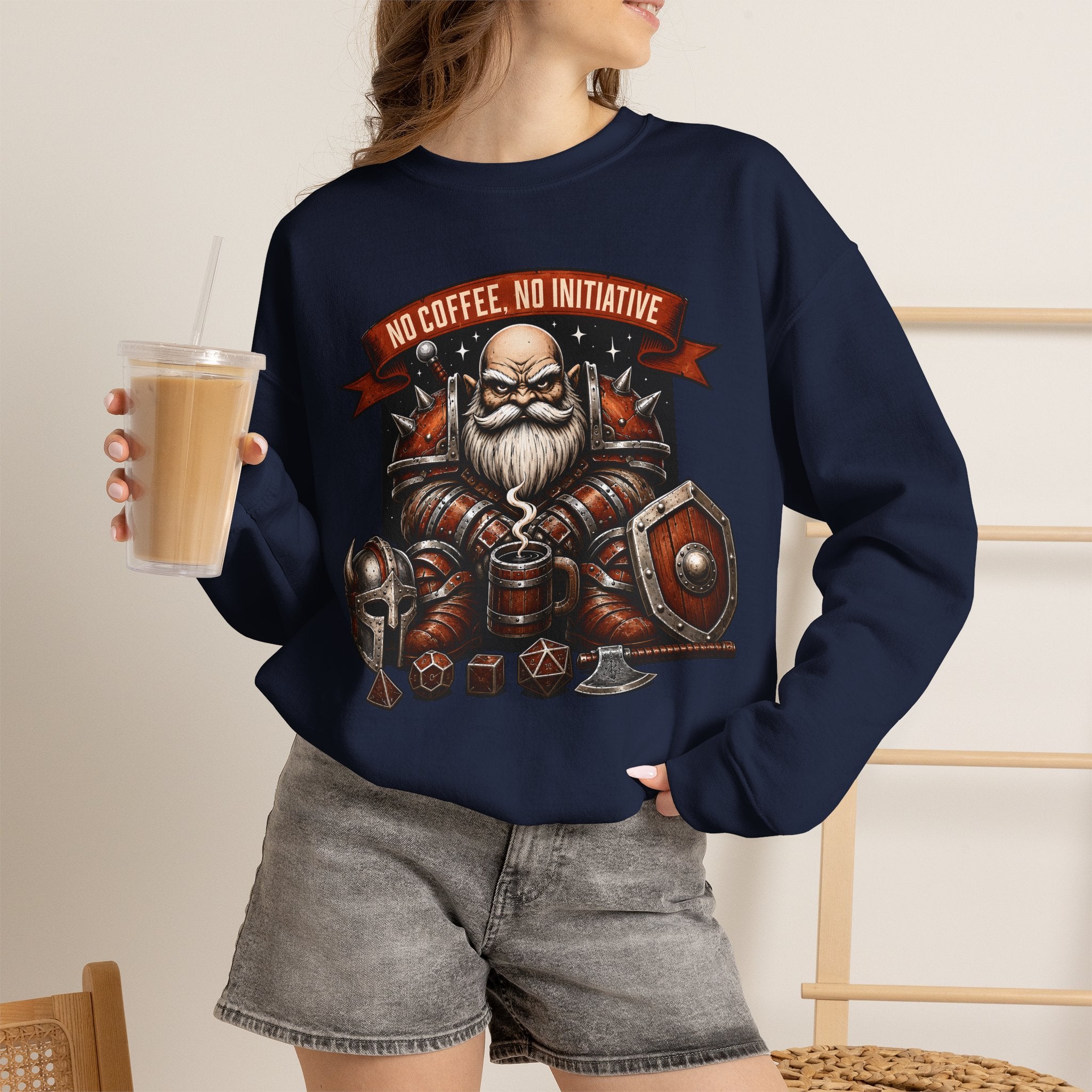 No Coffee, No Initiative | Fantasy RPG Sweatshirt