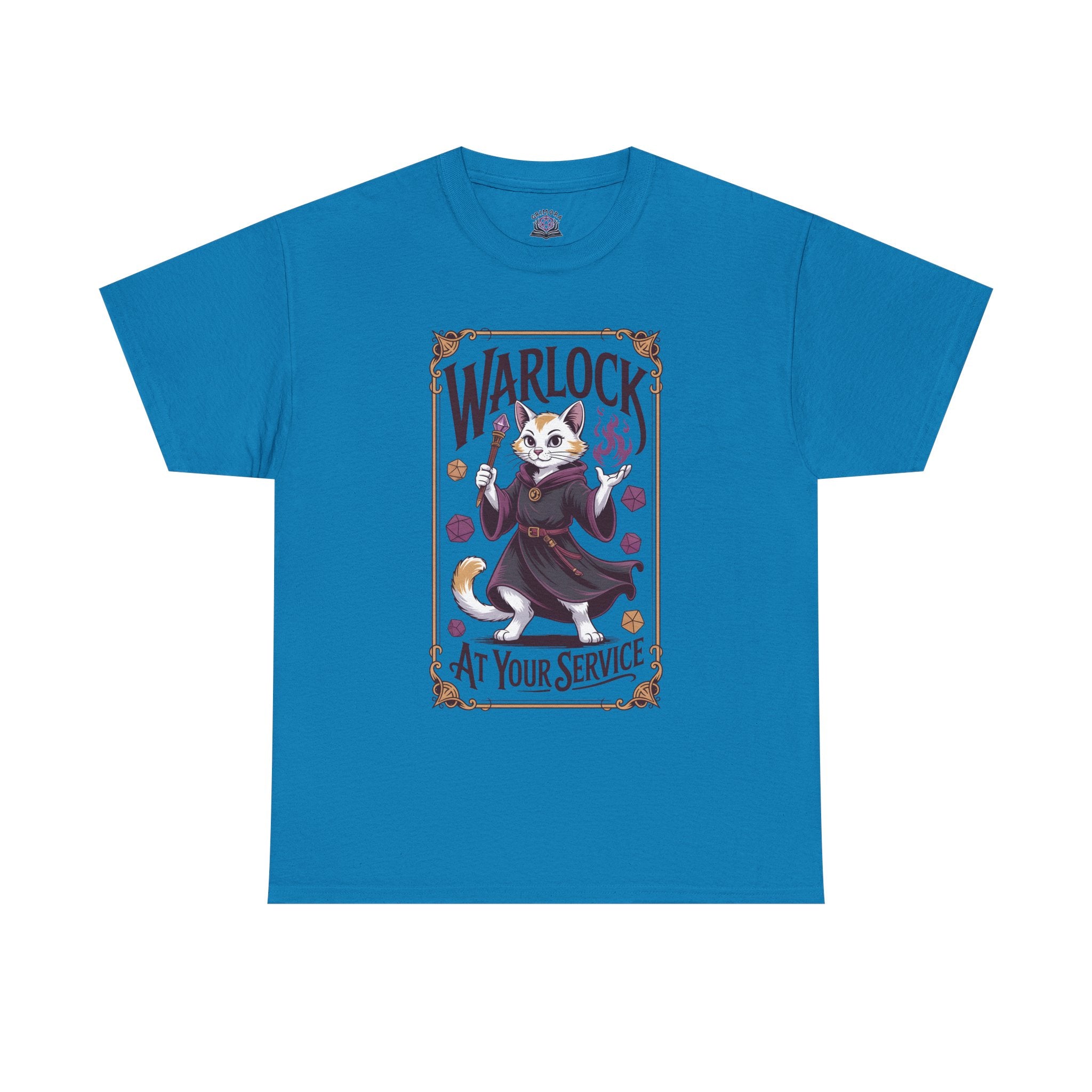 Warlock Cat at Your Serivece D&D T-shirt | Cat Lover RPG Gift