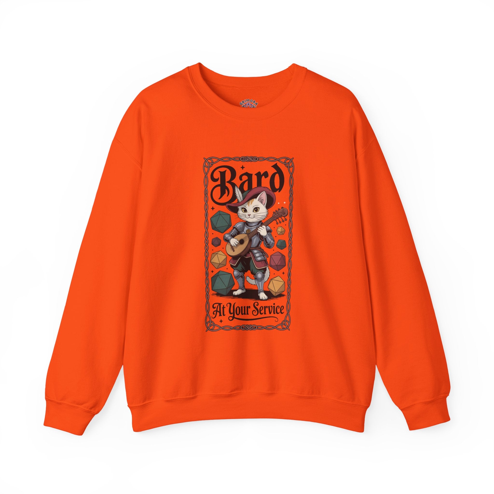 Bard Cat at Your Serivece D&D Sweatshirt | Cat Lover RPG Gift