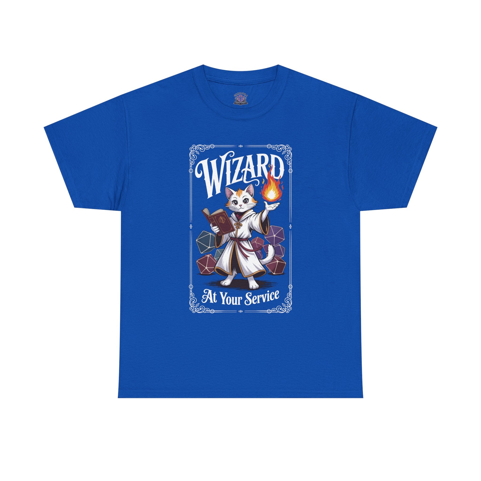 Wizard Cat at Your Serivece D&D T-shirt | Cat Lover RPG Gift