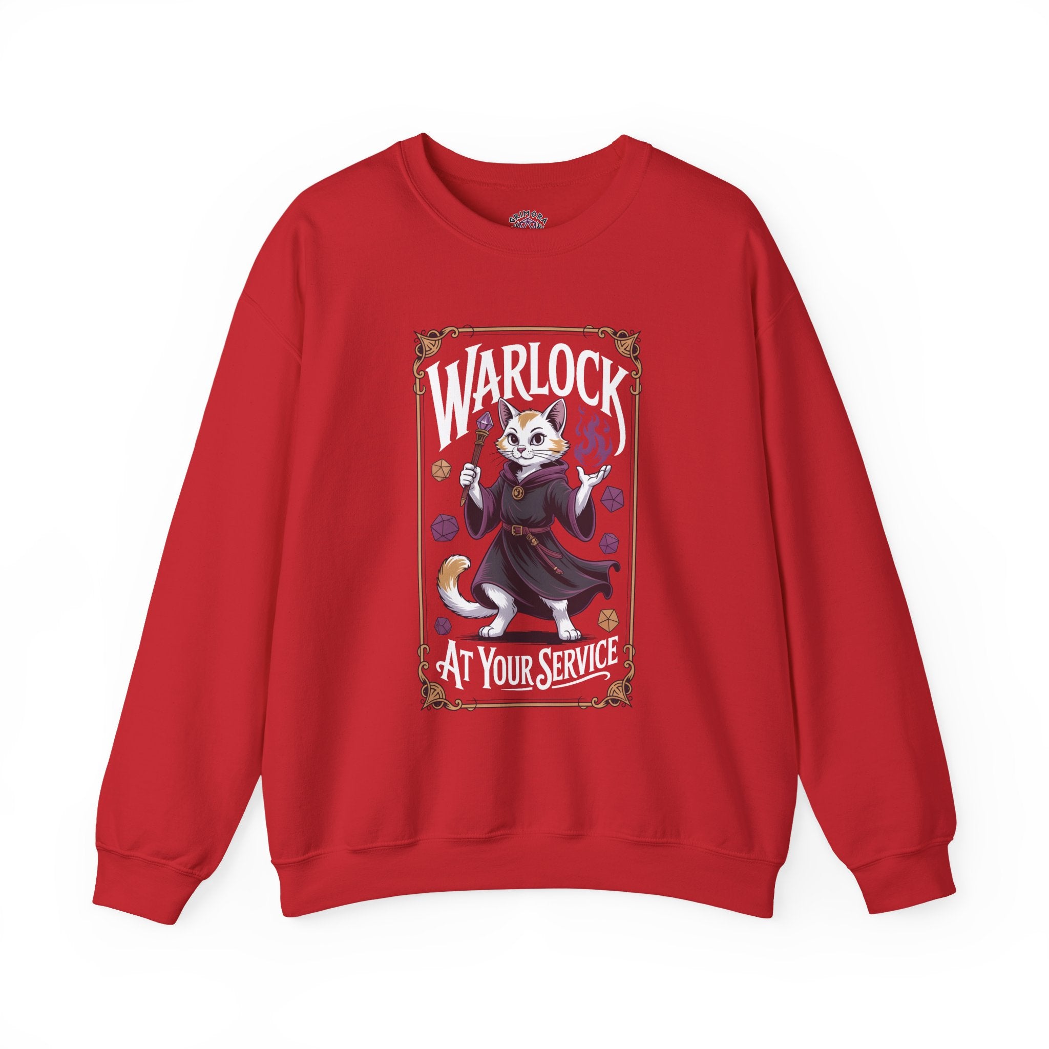 Warlock Cat at Your Serivece D&D Sweatshirt | Cat Lover RPG Gift