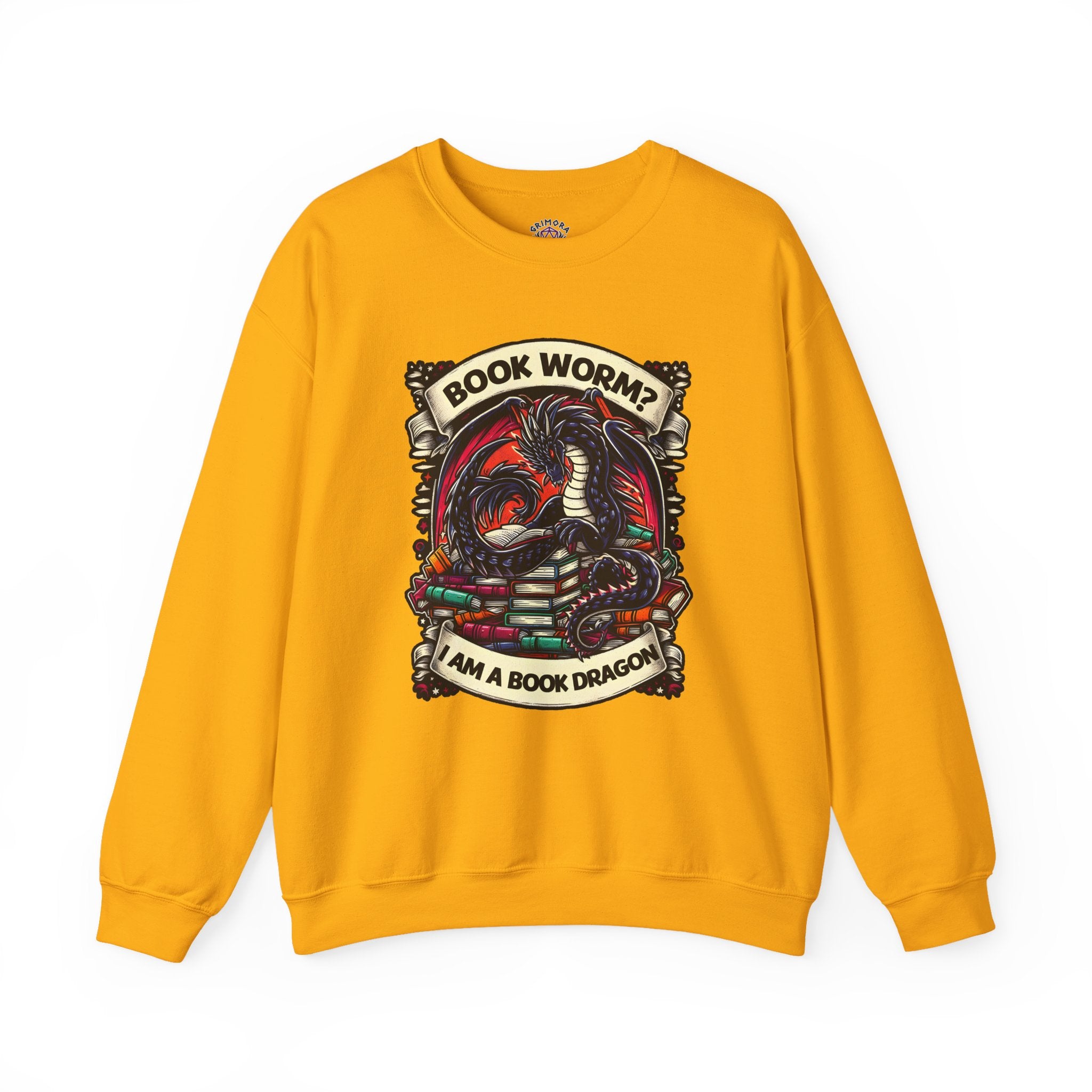 Book Worm? I Am a Book Dragon, Fantasy Reader Sweatshirt