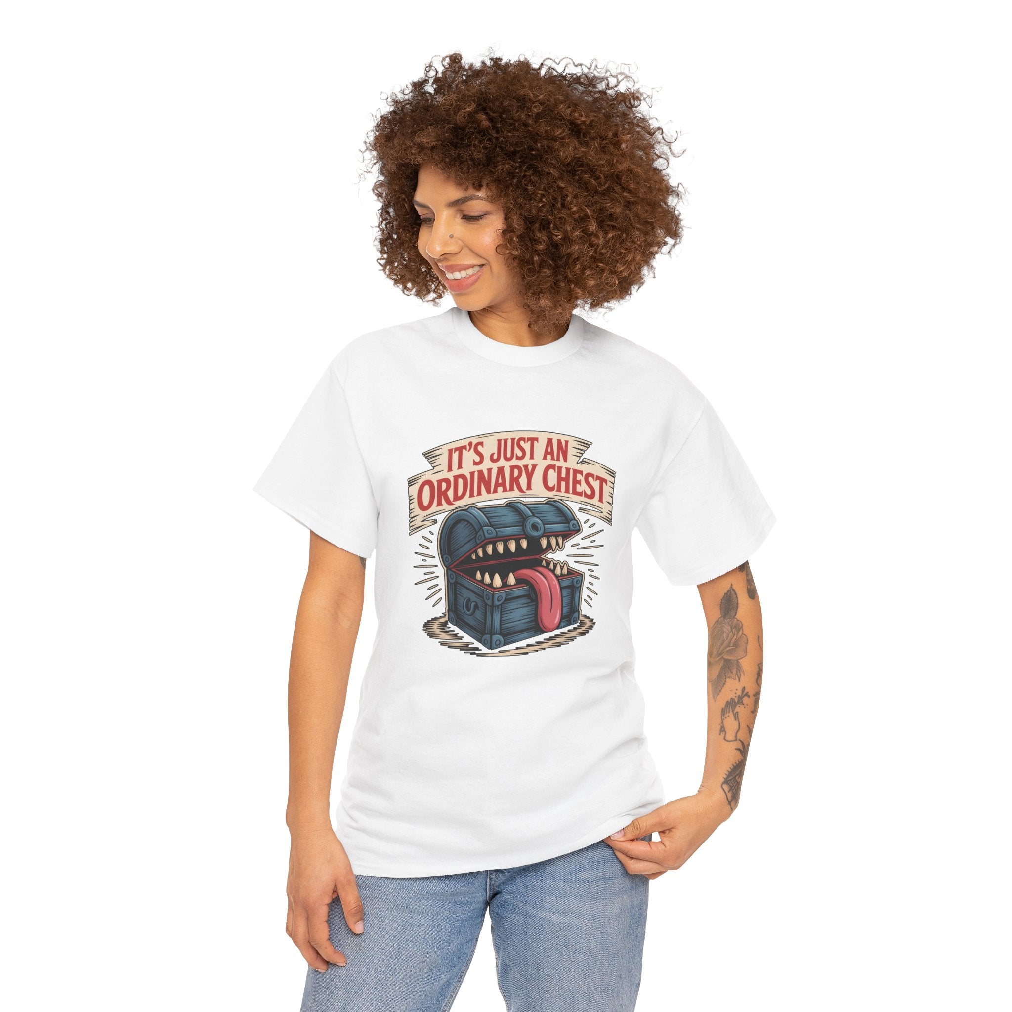 "It's Just An Ordinary Chest" — Mimic monster T-shirt