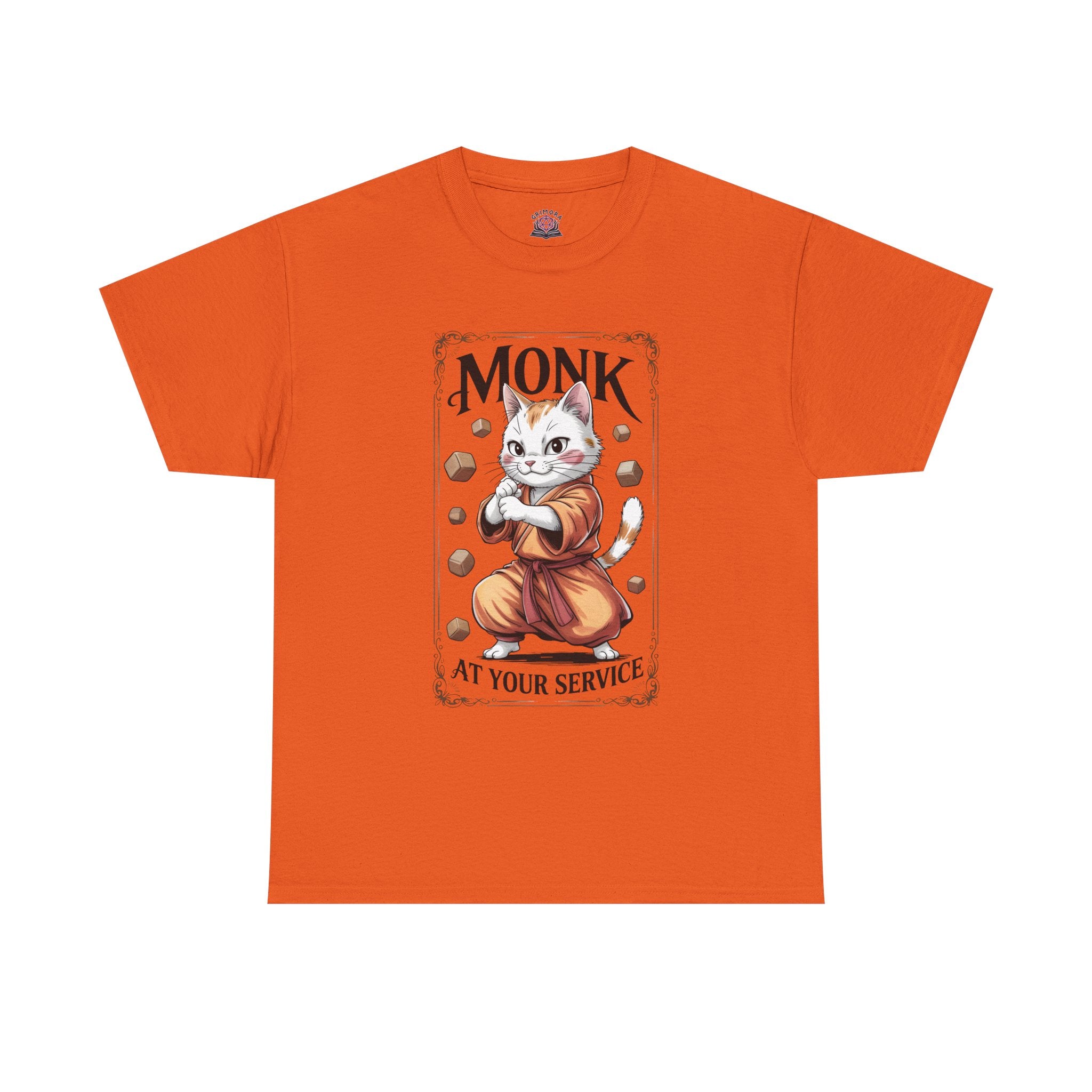 Monk Cat at Your Service D&D T-shirt | Cat Lover RPG Gift