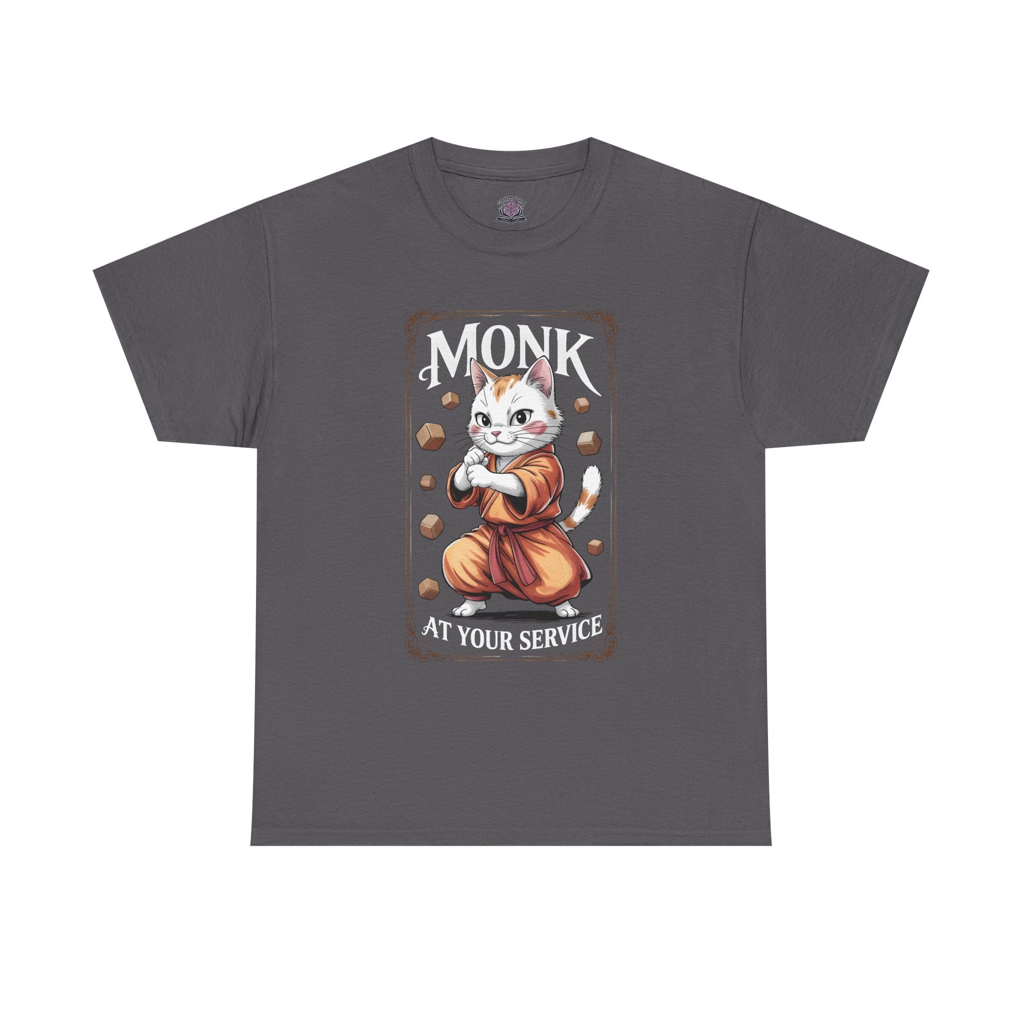 Monk Cat at Your Service D&D T-shirt | Cat Lover RPG Gift