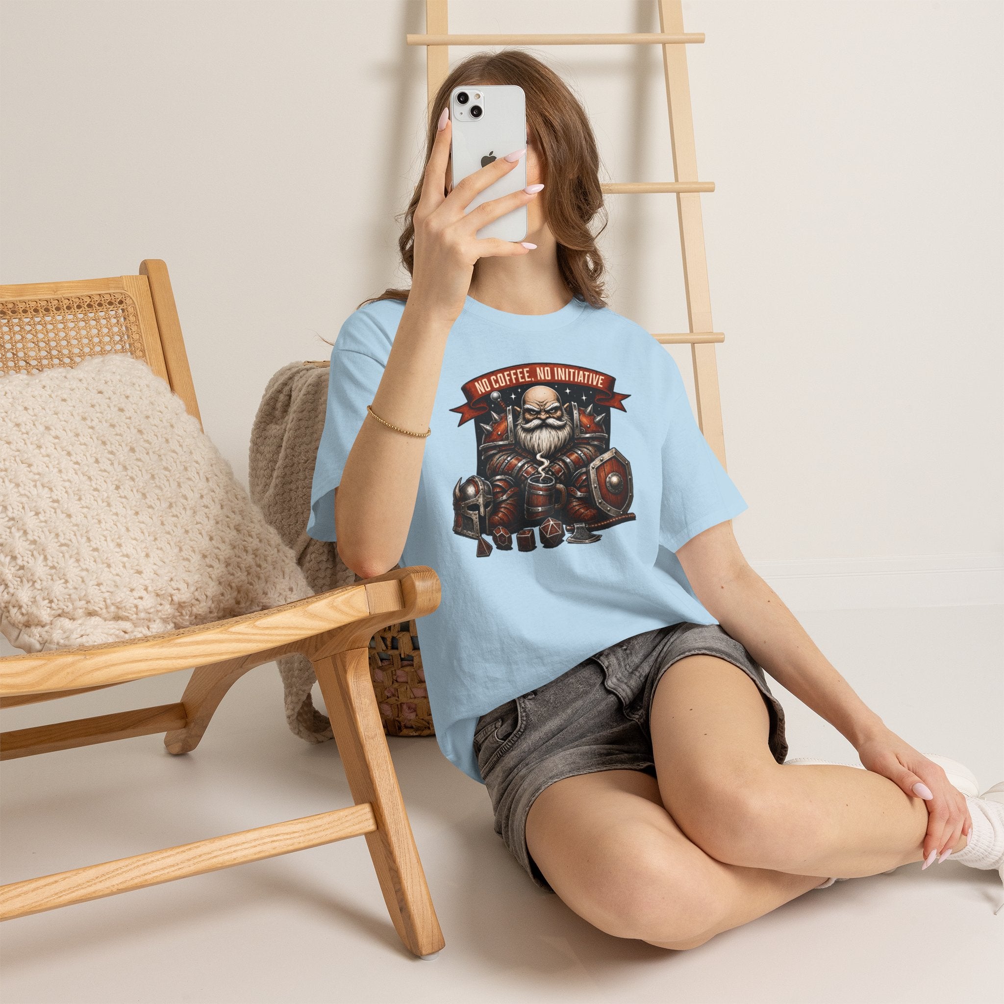 No Coffee, No Initiative | Fantasy RPG T-shirt