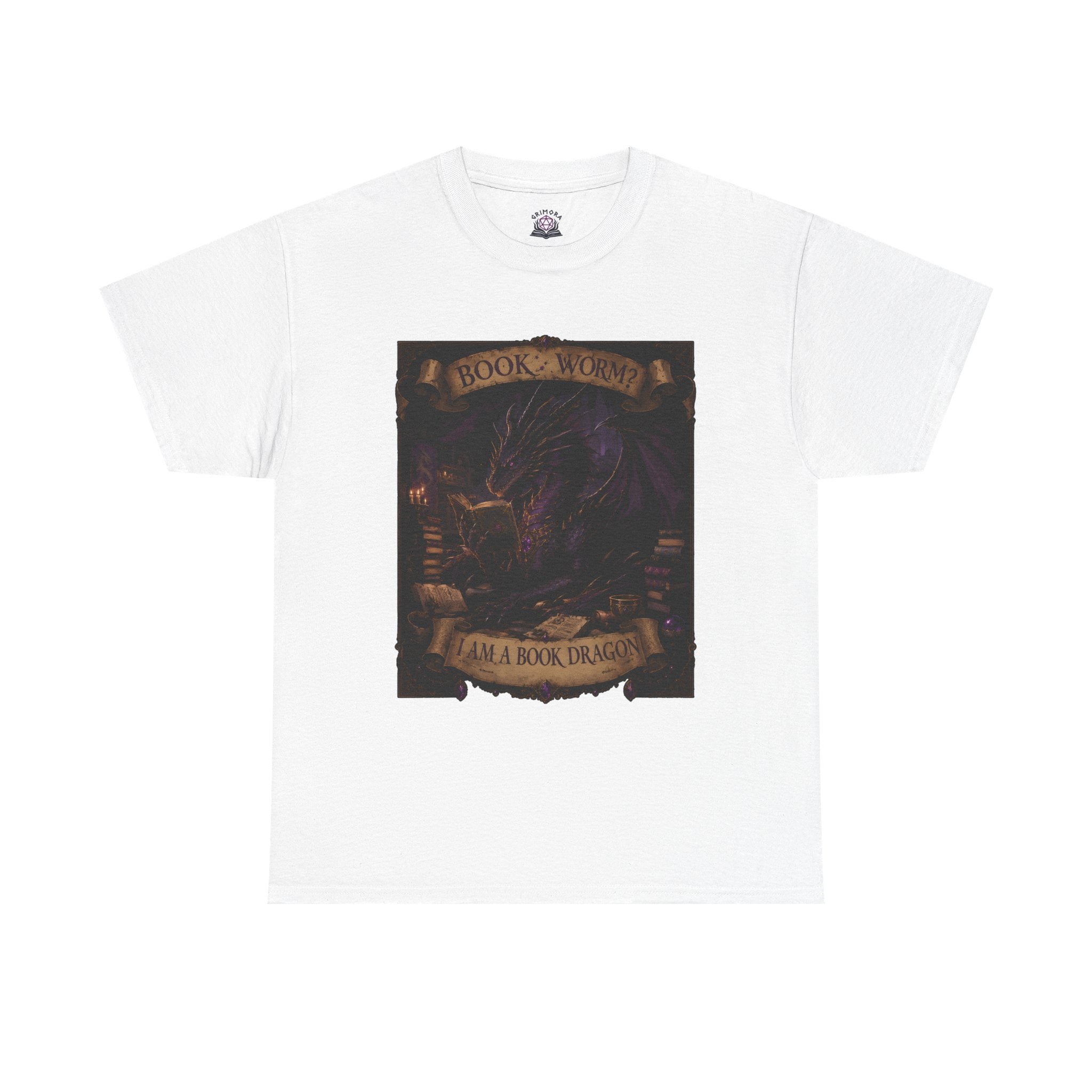 Book Worm? I Am a Book Dragon, Fantasy Reader T-shirt