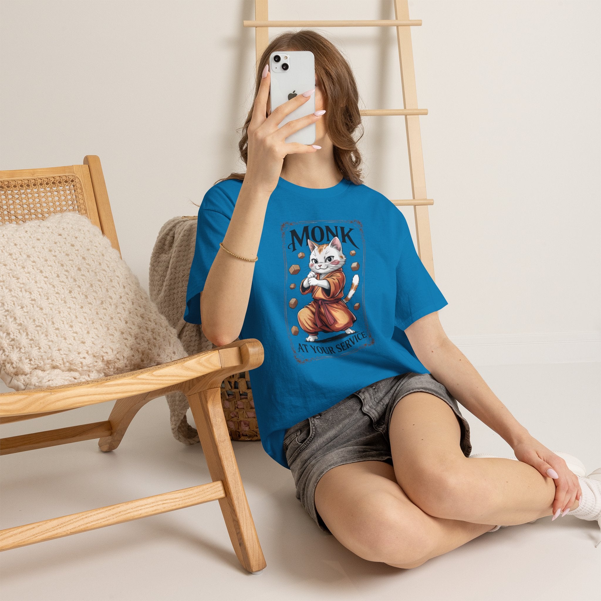 Monk Cat at Your Service D&D T-shirt | Cat Lover RPG Gift