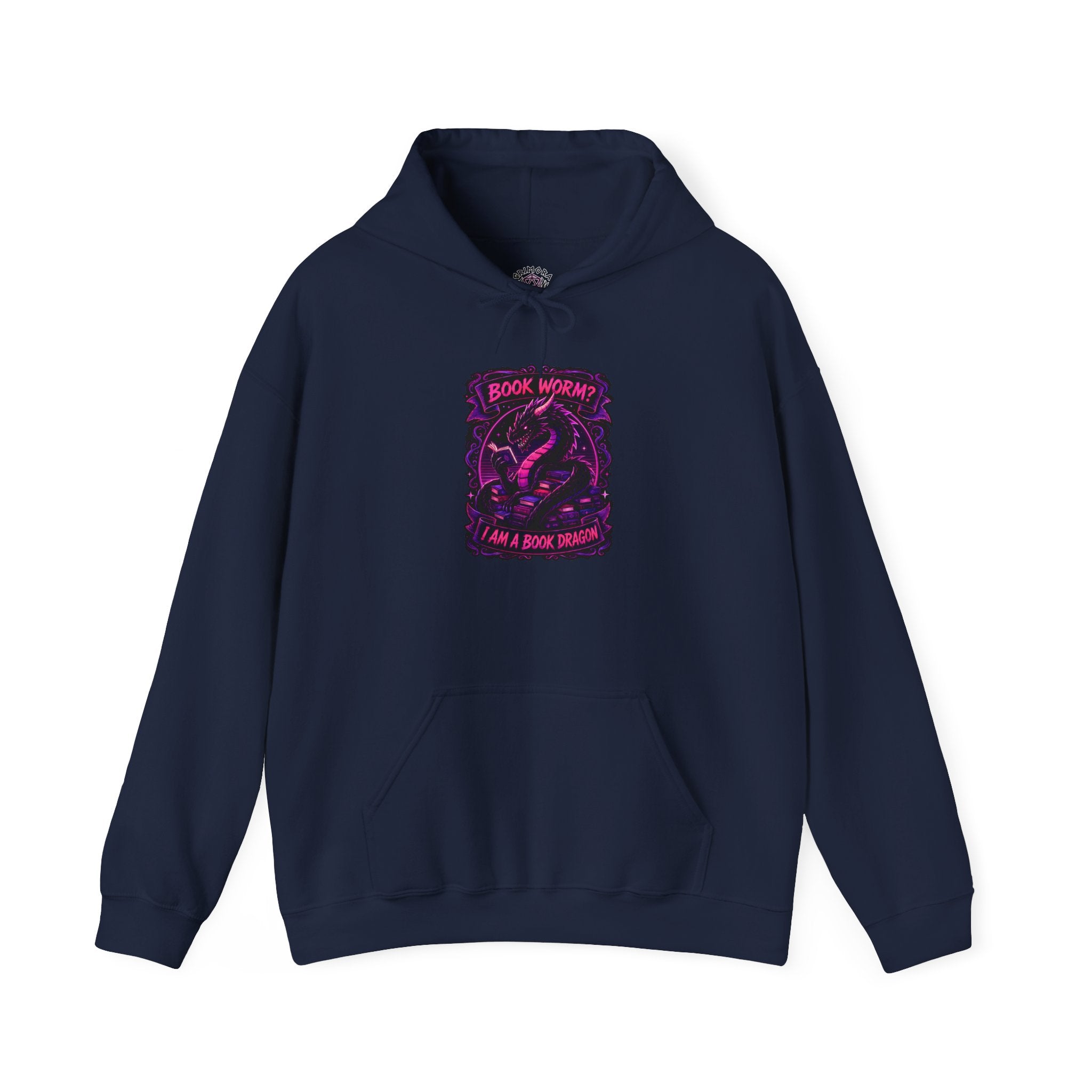 Book Worm? I Am a Book Dragon, Fantasy Reader Hoodie