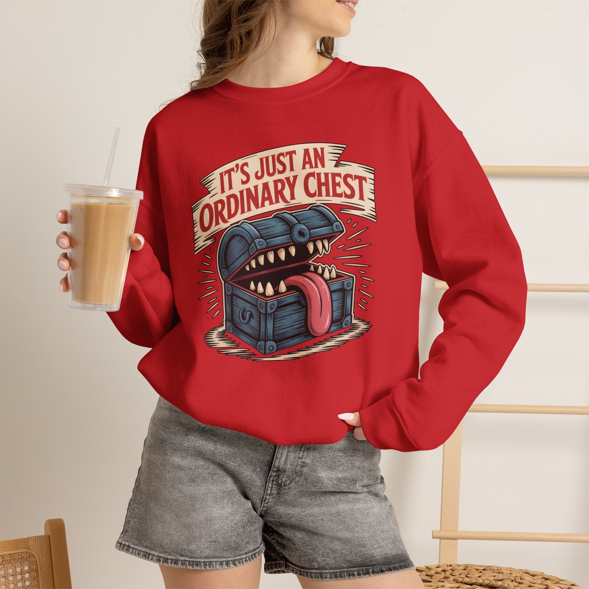"It's Just An Ordinary Chest" — Mimic monster Sweatshirt