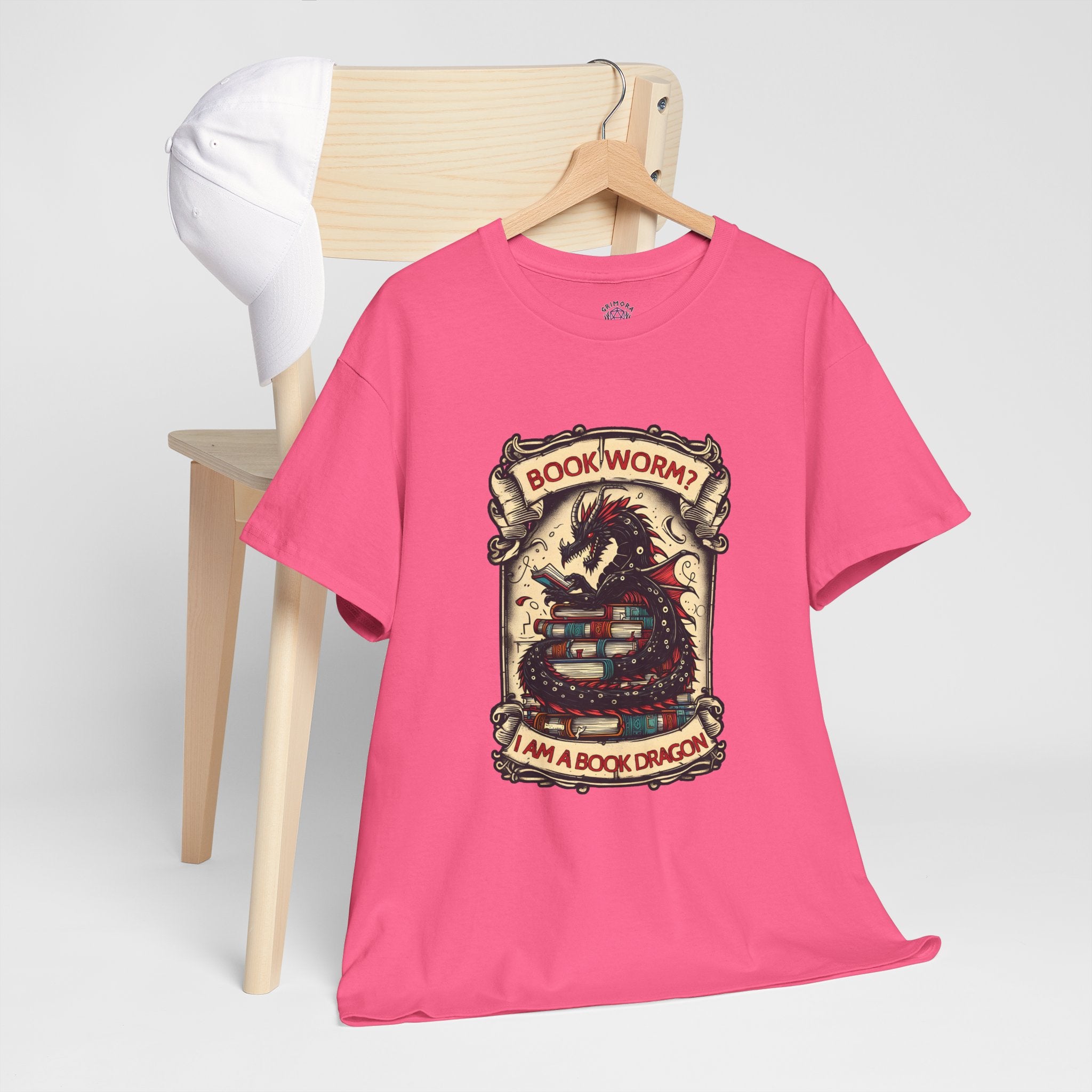 Book Worm? I Am a Book Dragon, Fantasy Reader T-shirt