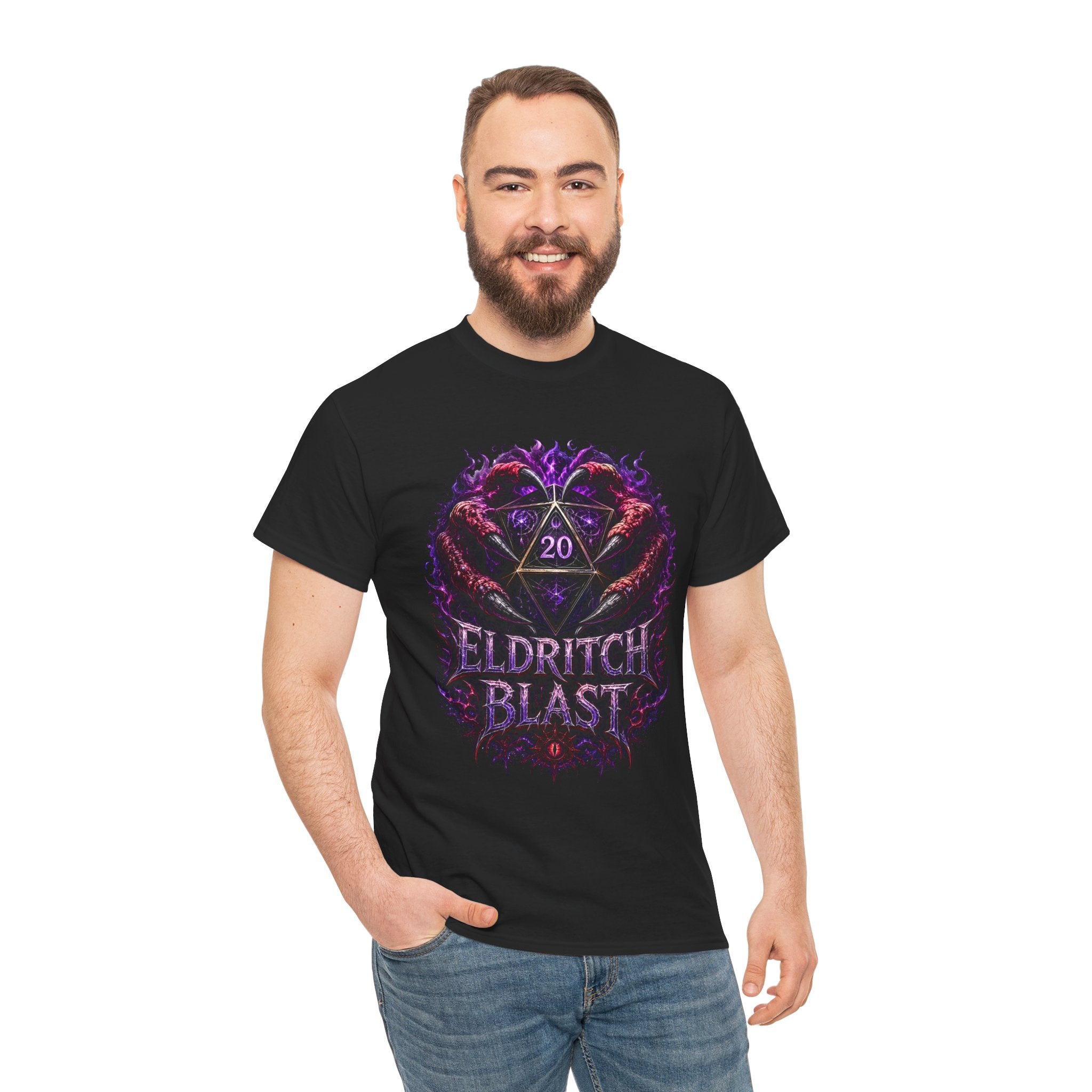 Eldritch Blast – The Patron Always Answers | Fantasy RPG D20 T-shirt