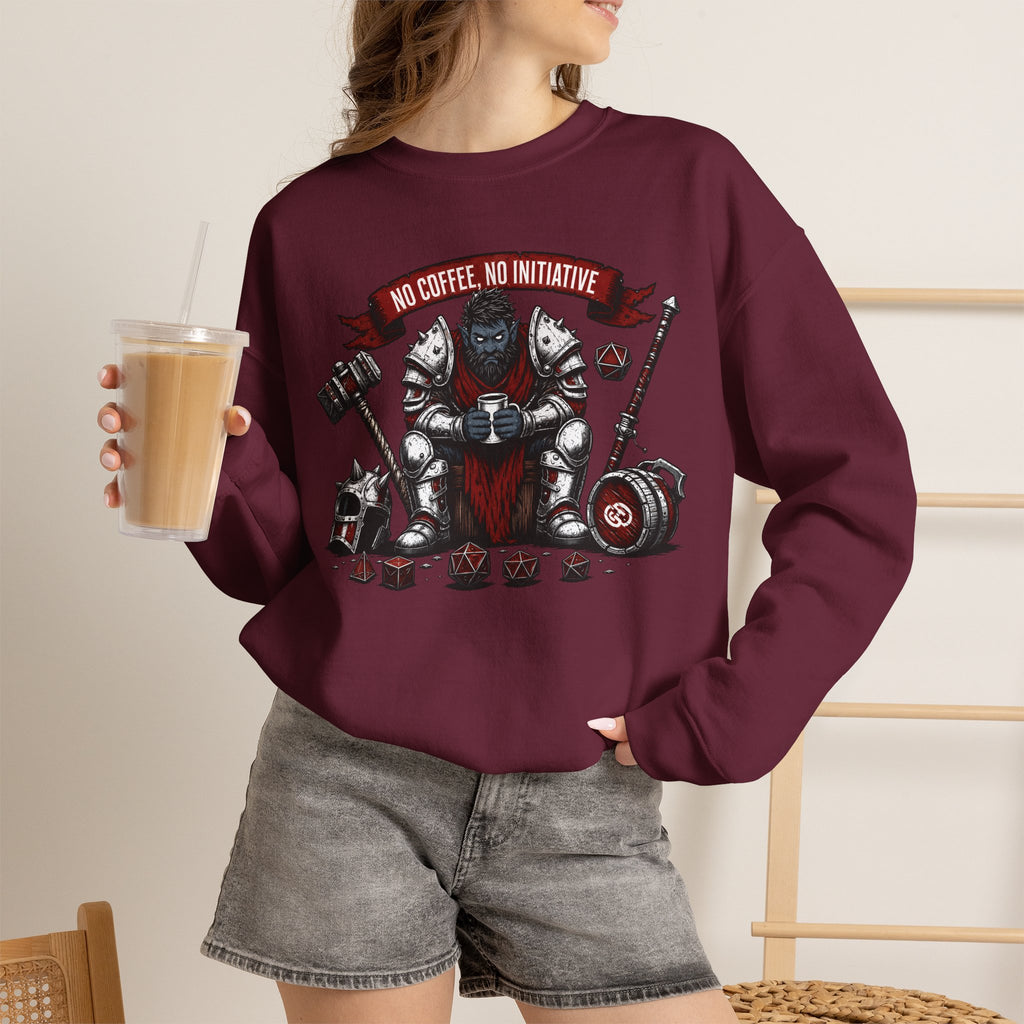No Coffee, No Initiative | Fantasy RPG Sweatshirt