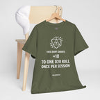 Dice roll plus modifier T-shirt | D20 RPG Personalizable T-shirt