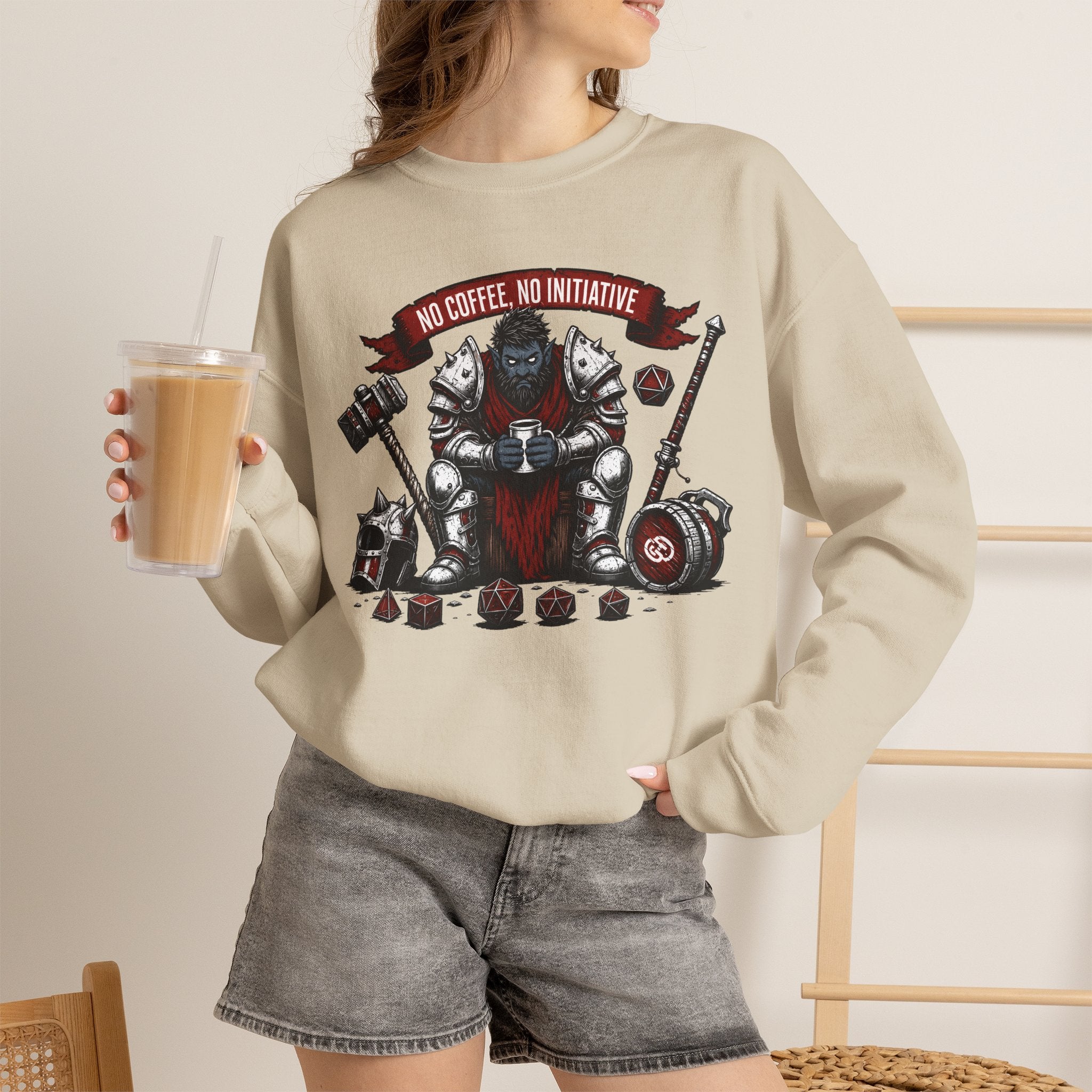 No Coffee, No Initiative | Fantasy RPG Sweatshirt
