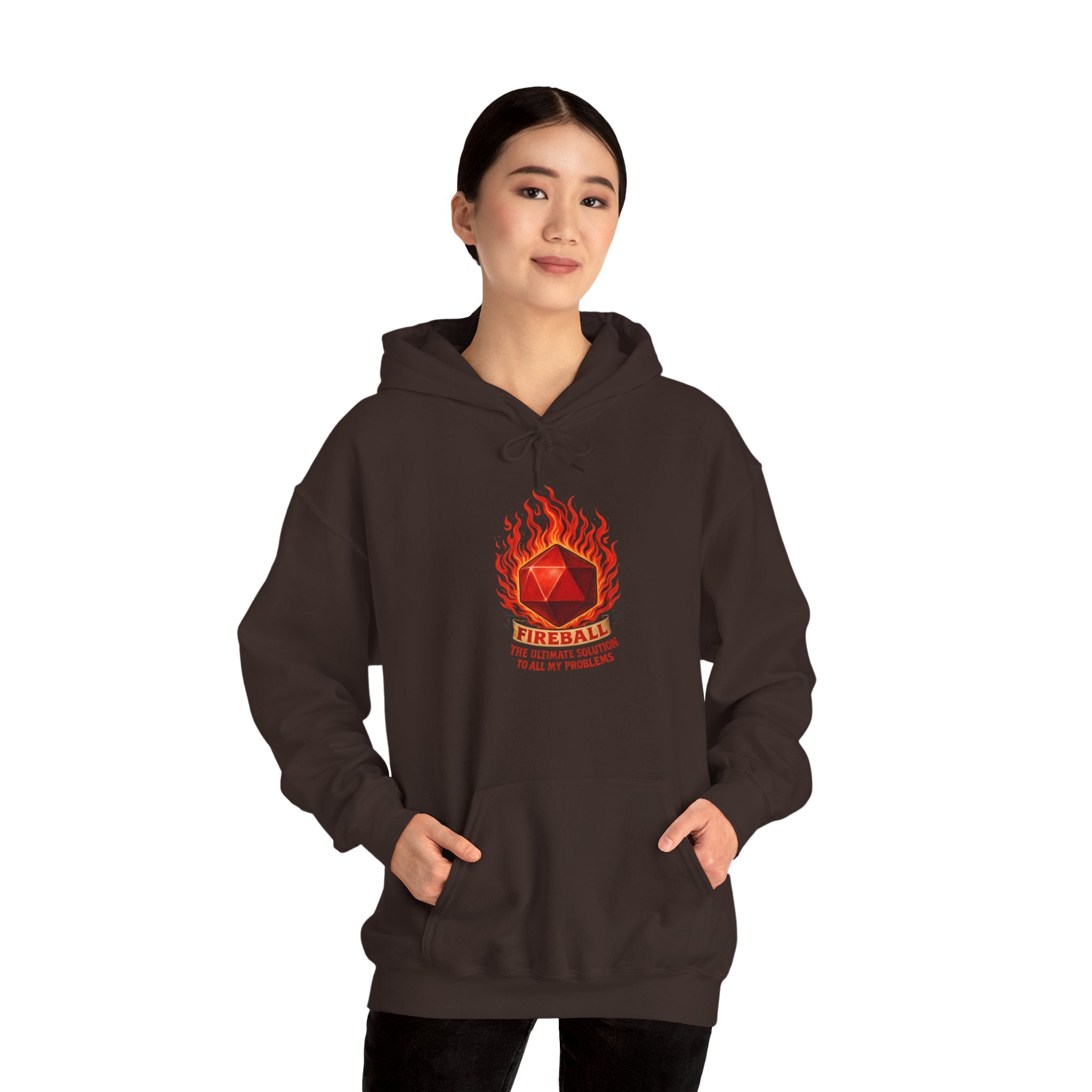 Fireball – The Ultimate Solution to All My Problems| Funny RPG Hoodie