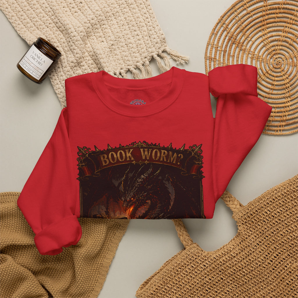 Book Worm? I Am a Book Dragon, Fantasy Reader Sweatshirt