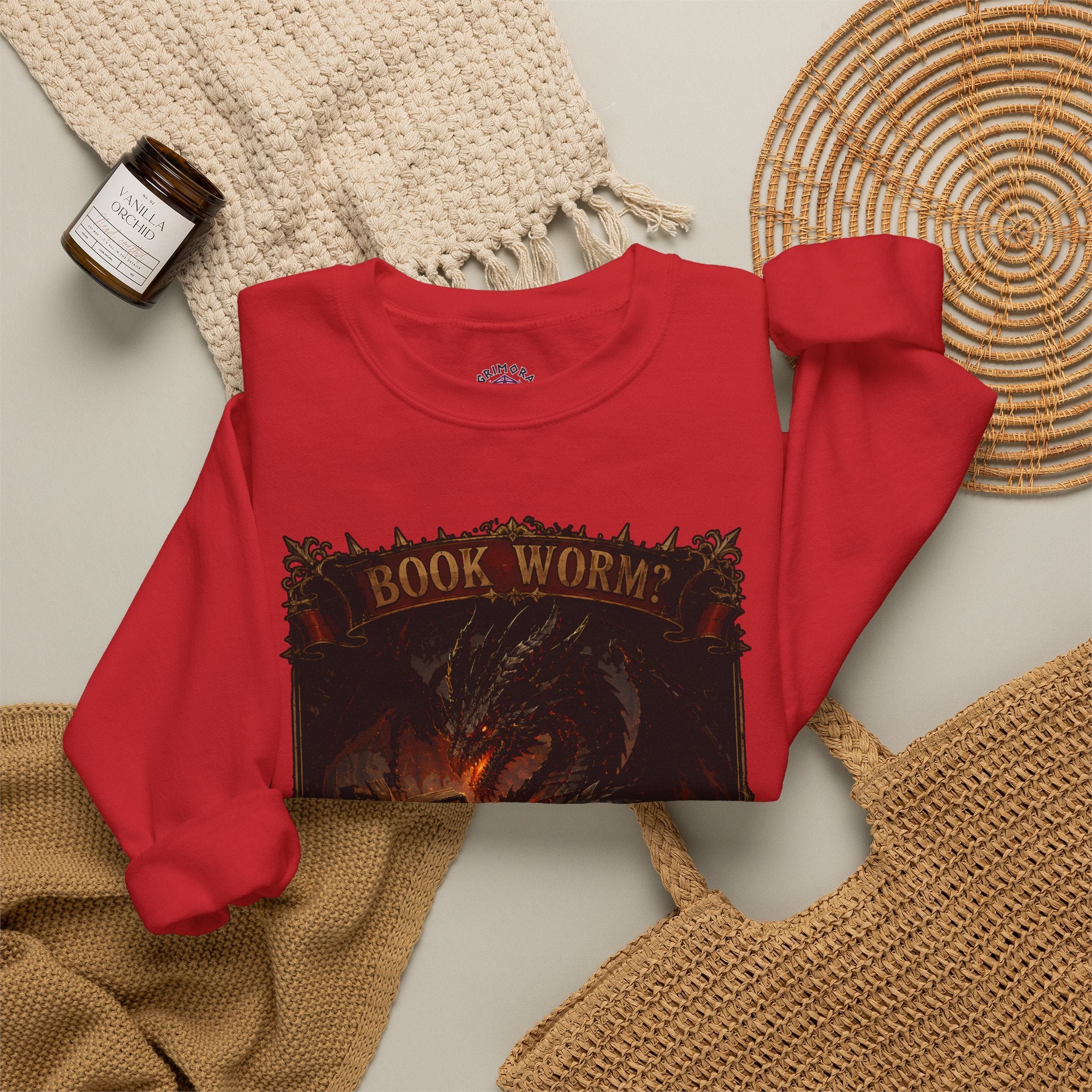 Book Worm? I Am a Book Dragon, Fantasy Reader Sweatshirt