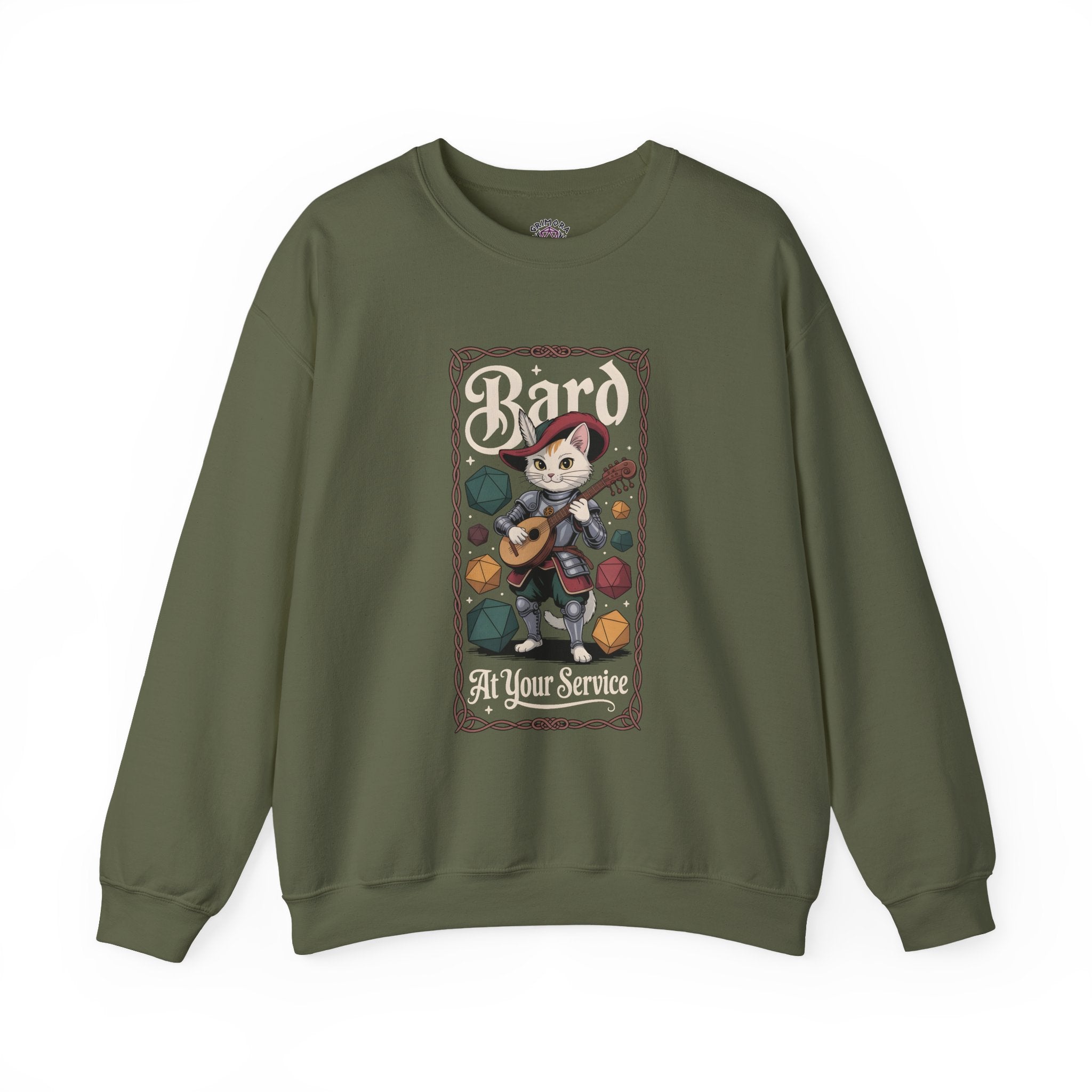 Bard Cat at Your Serivece D&D Sweatshirt | Cat Lover RPG Gift