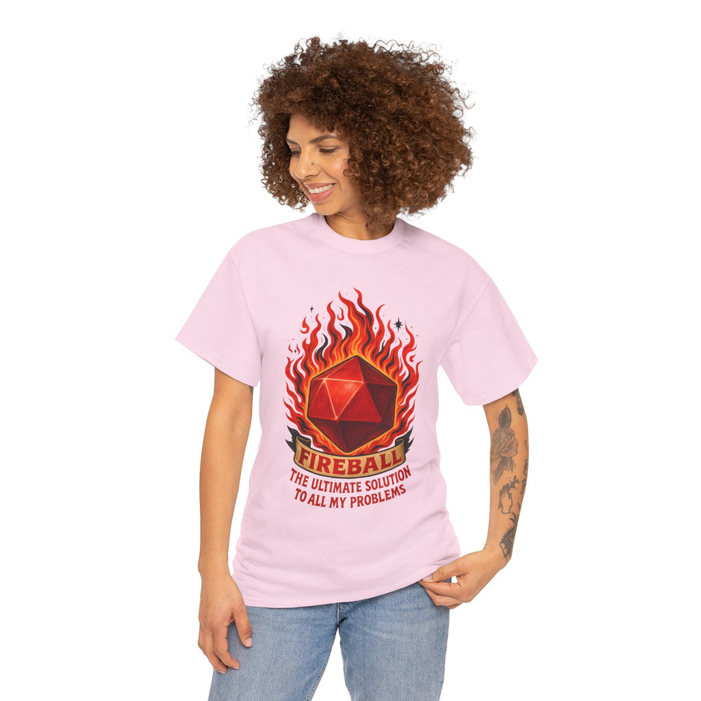 Fireball – The Ultimate Solution to All My Problems| Funny RPG T-shirt