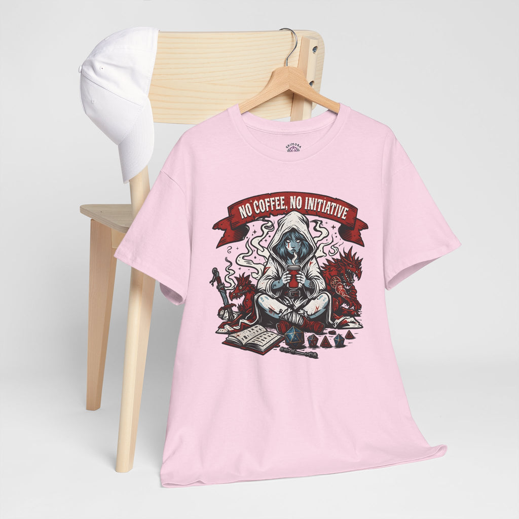 No Coffee, No Initiative | Fantasy RPG T-shirt