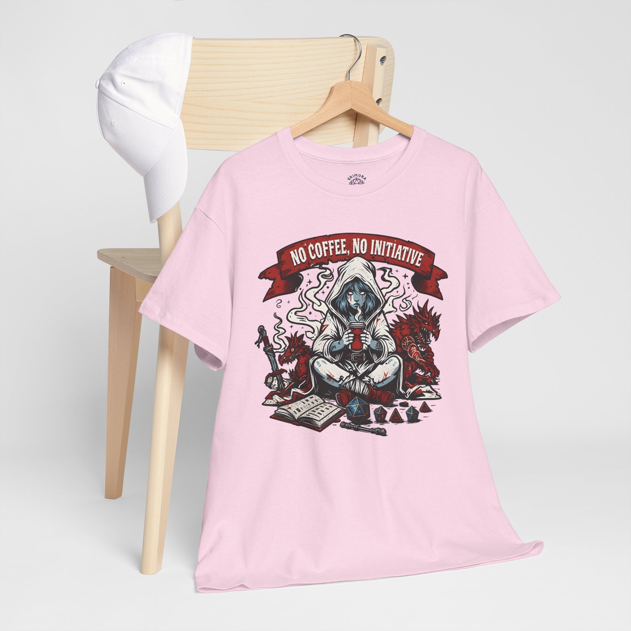 No Coffee, No Initiative | Fantasy RPG T-shirt