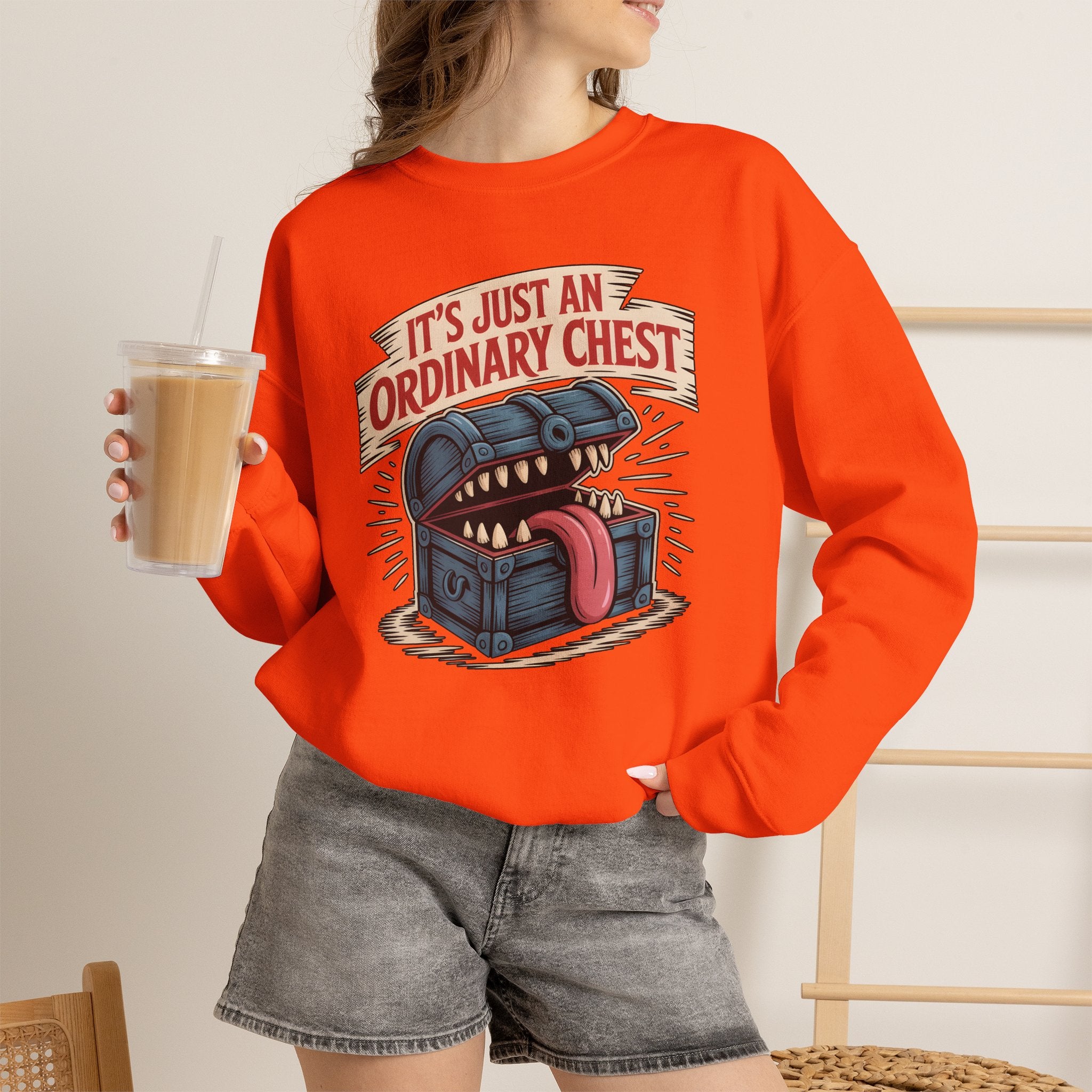 "It's Just An Ordinary Chest" — Mimic monster Sweatshirt