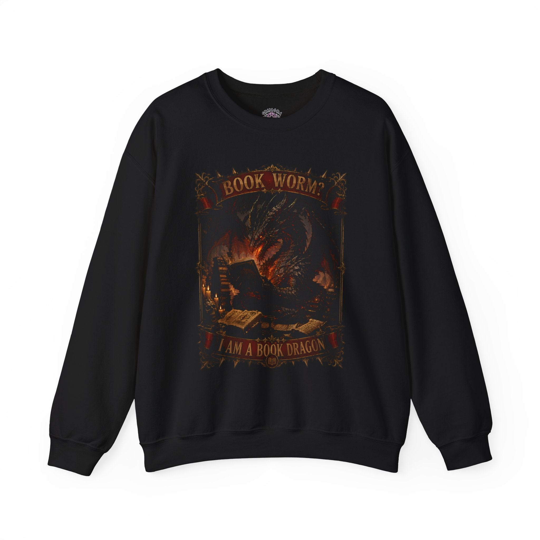 Book Worm? I Am a Book Dragon, Fantasy Reader Sweatshirt