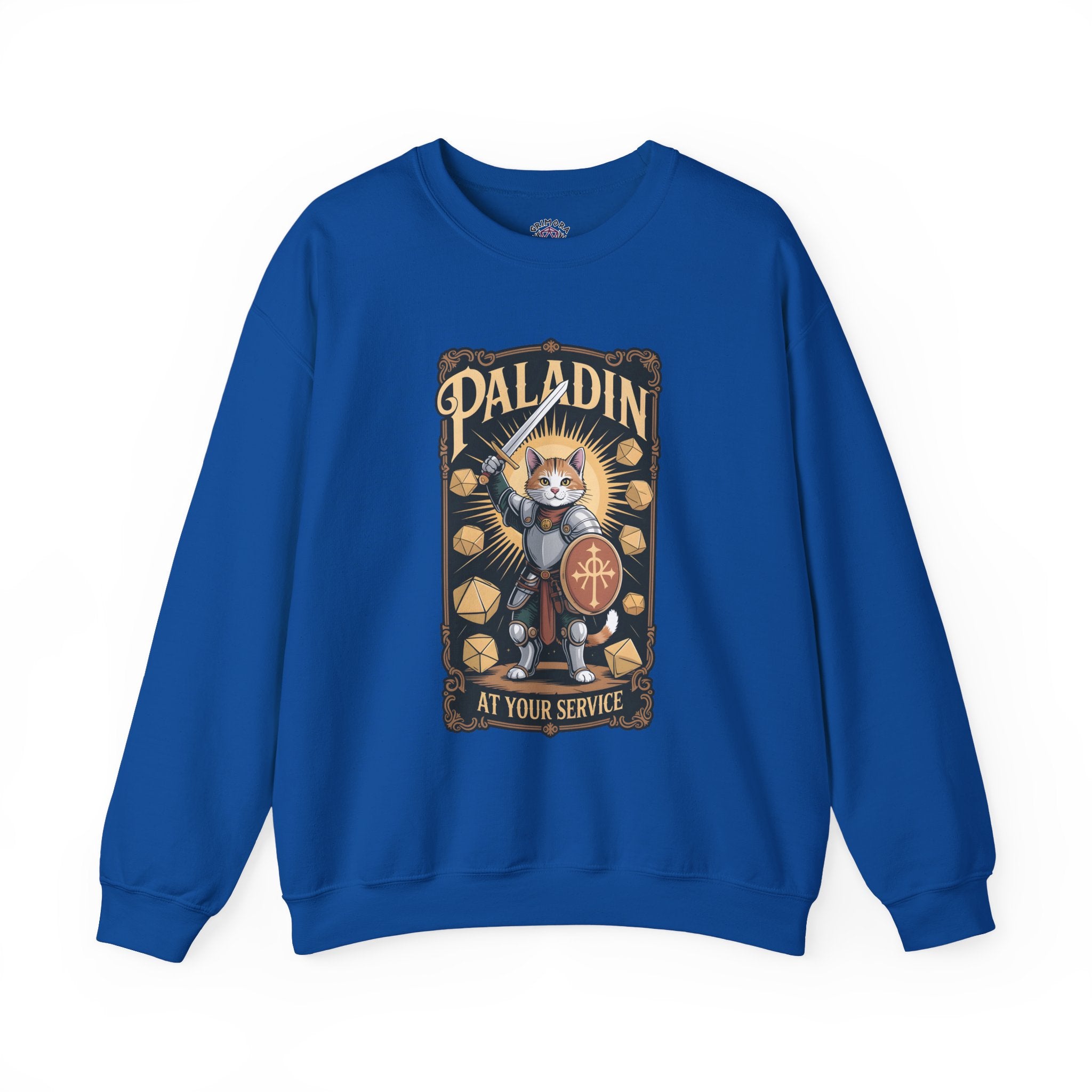 Paladin Cat at Your Service D&D Sweatshirt | Cat Lover RPG Gift