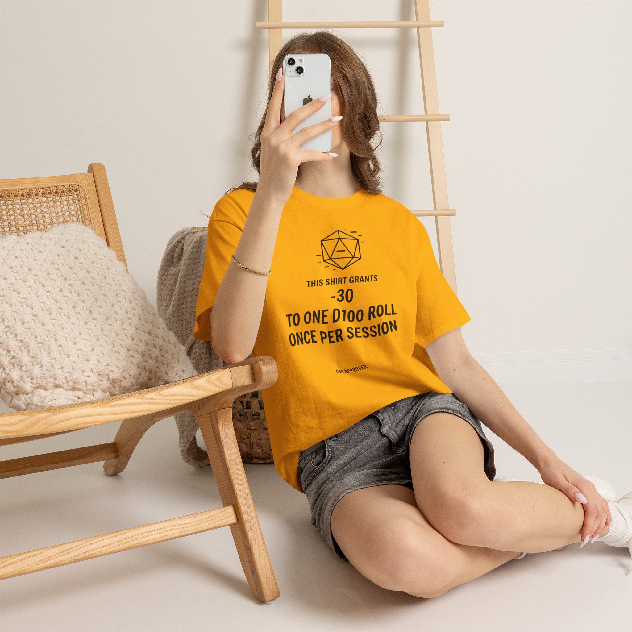 Dice roll minus modifier T-shirt | RPG Personalizable