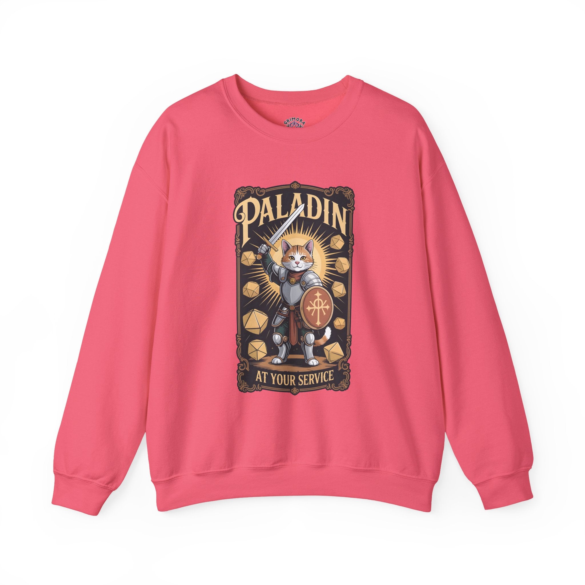Paladin Cat at Your Service D&D Sweatshirt | Cat Lover RPG Gift
