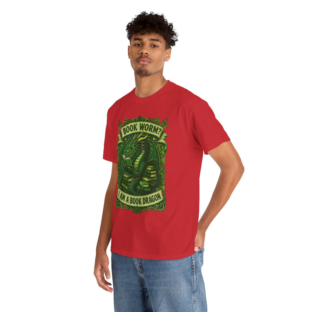 Book Worm? I Am a Book Dragon, Fantasy Reader T-shirt