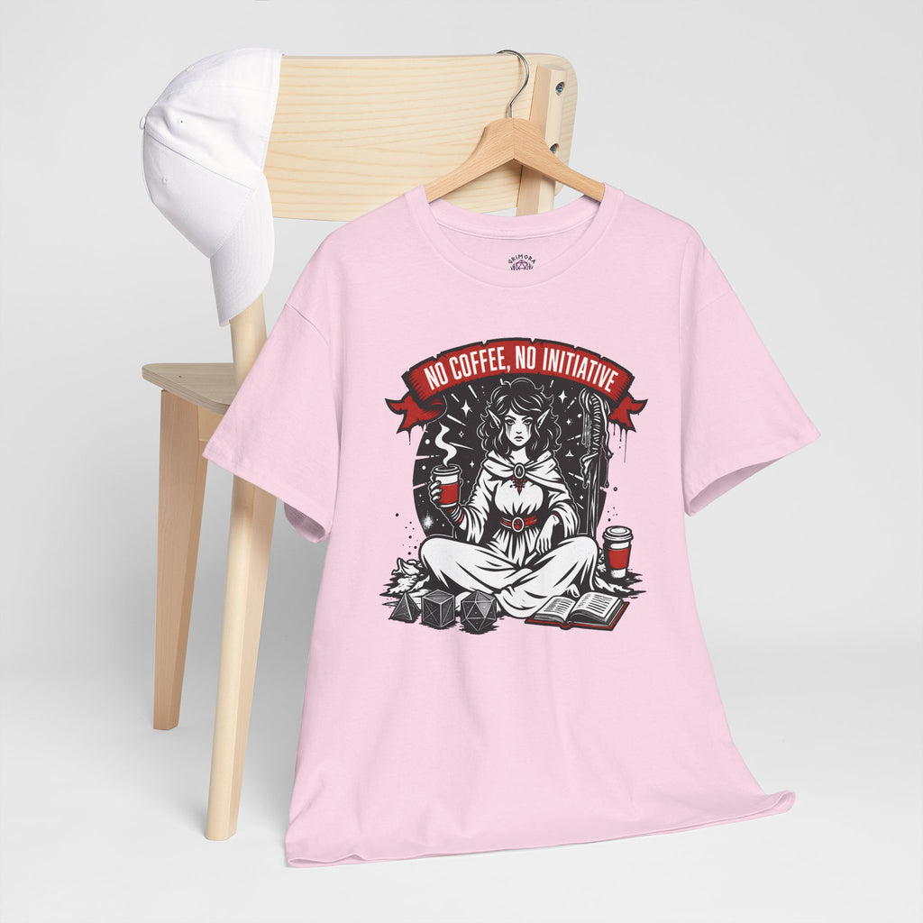 No Coffee, No Initiative | Fantasy RPG T-shirt