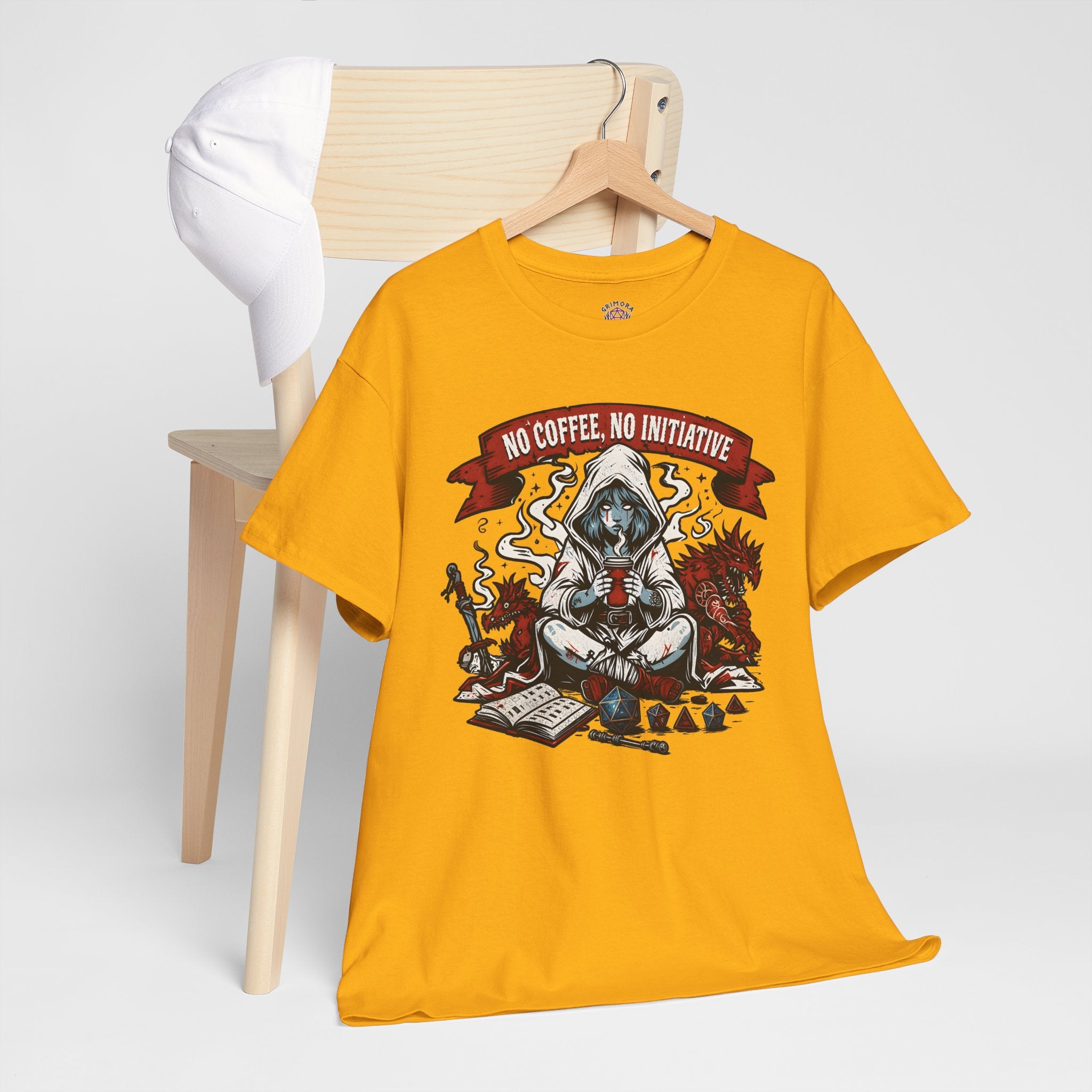 No Coffee, No Initiative | Fantasy RPG T-shirt