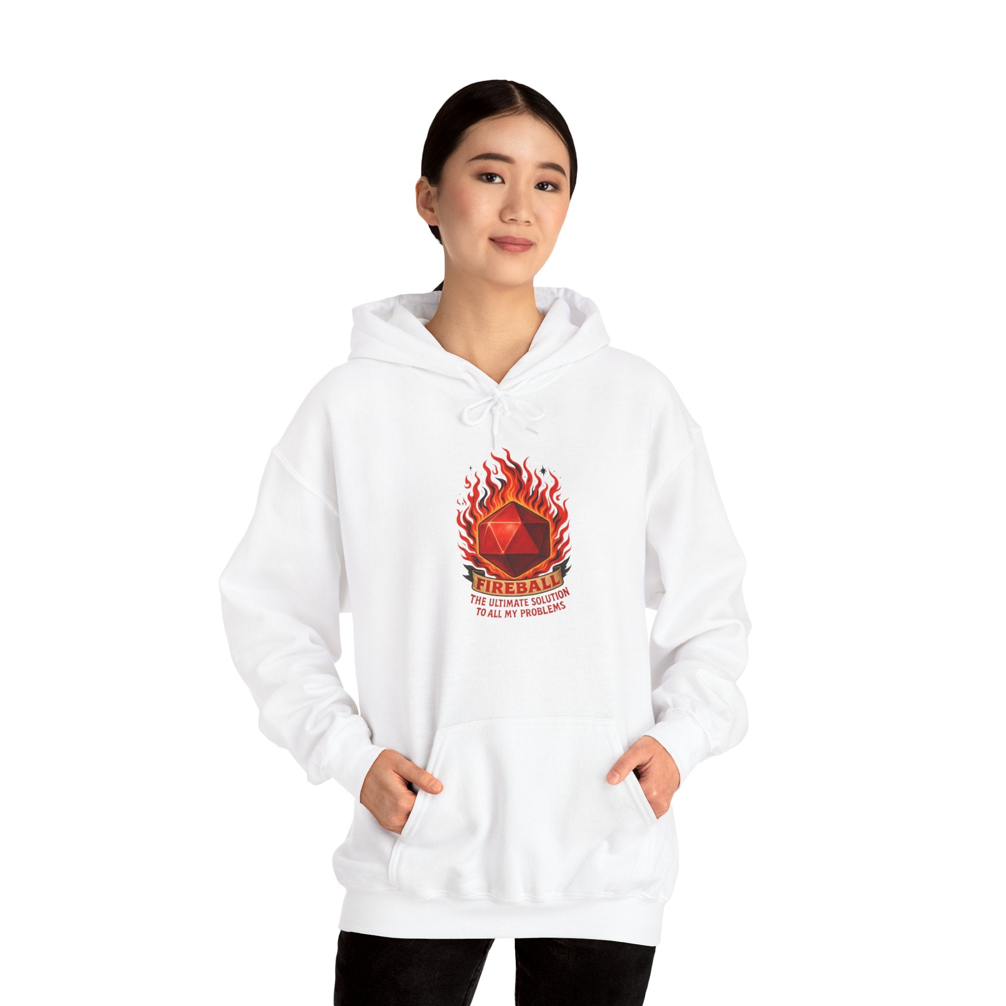 Fireball – The Ultimate Solution to All My Problems| Funny RPG Hoodie