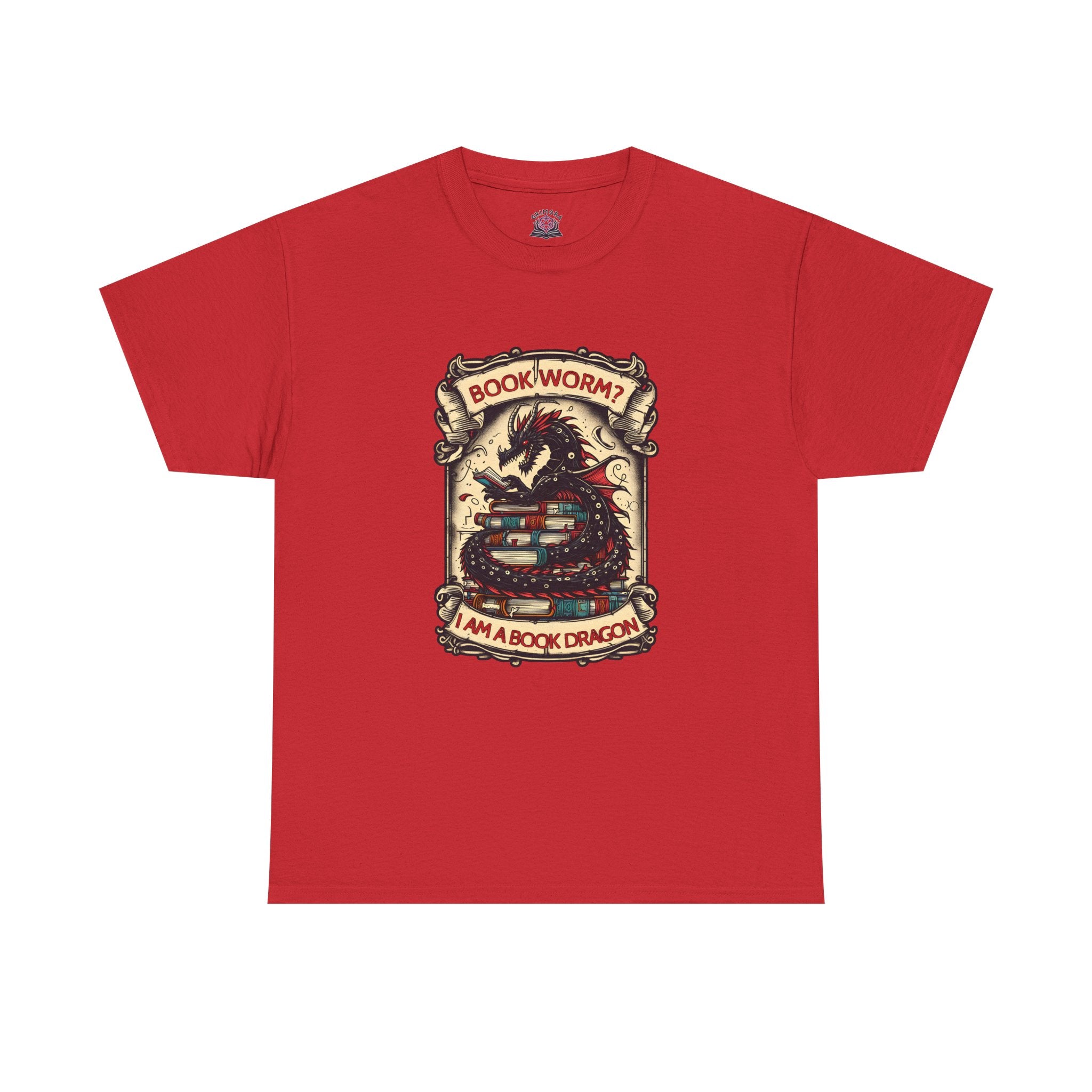 Book Worm? I Am a Book Dragon, Fantasy Reader T-shirt