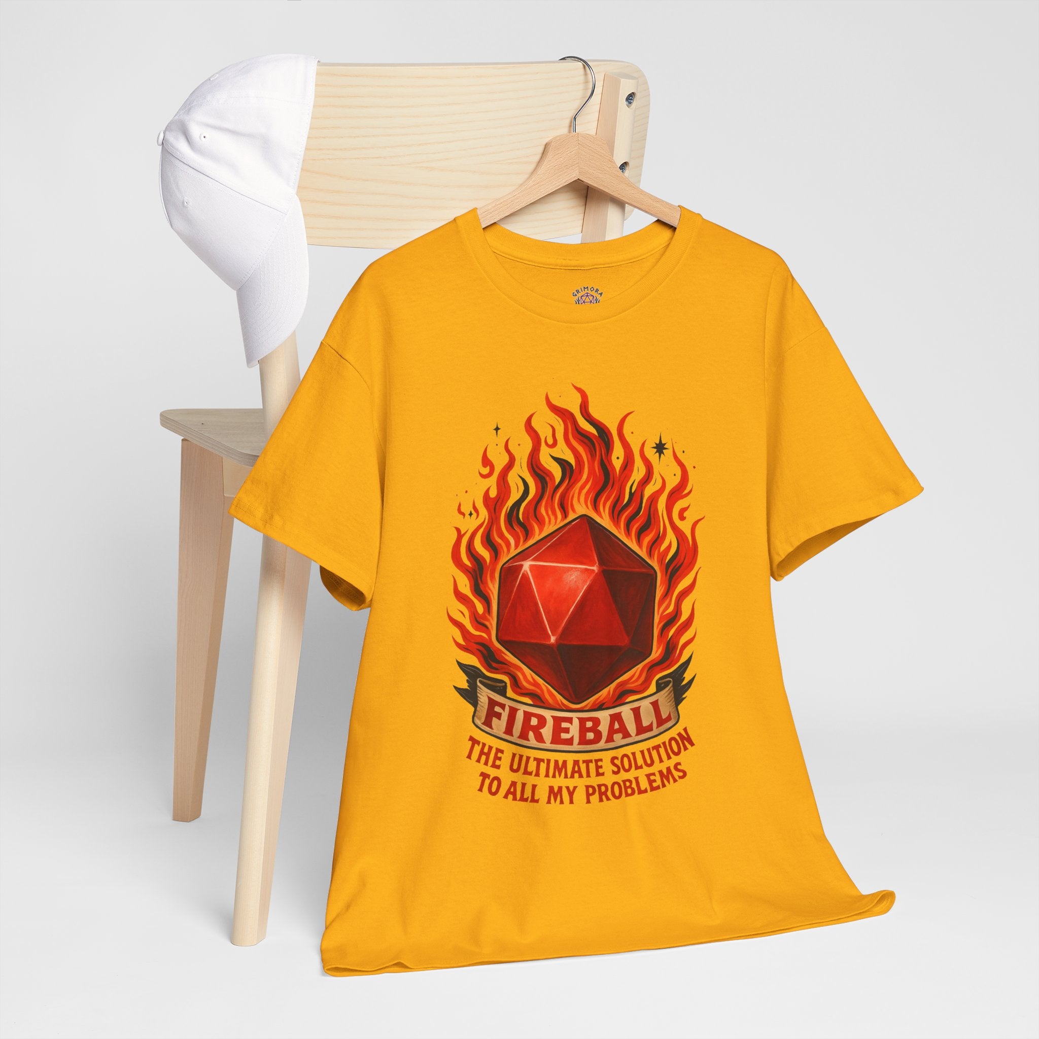 Fireball – The Ultimate Solution to All My Problems| Funny RPG T-shirt