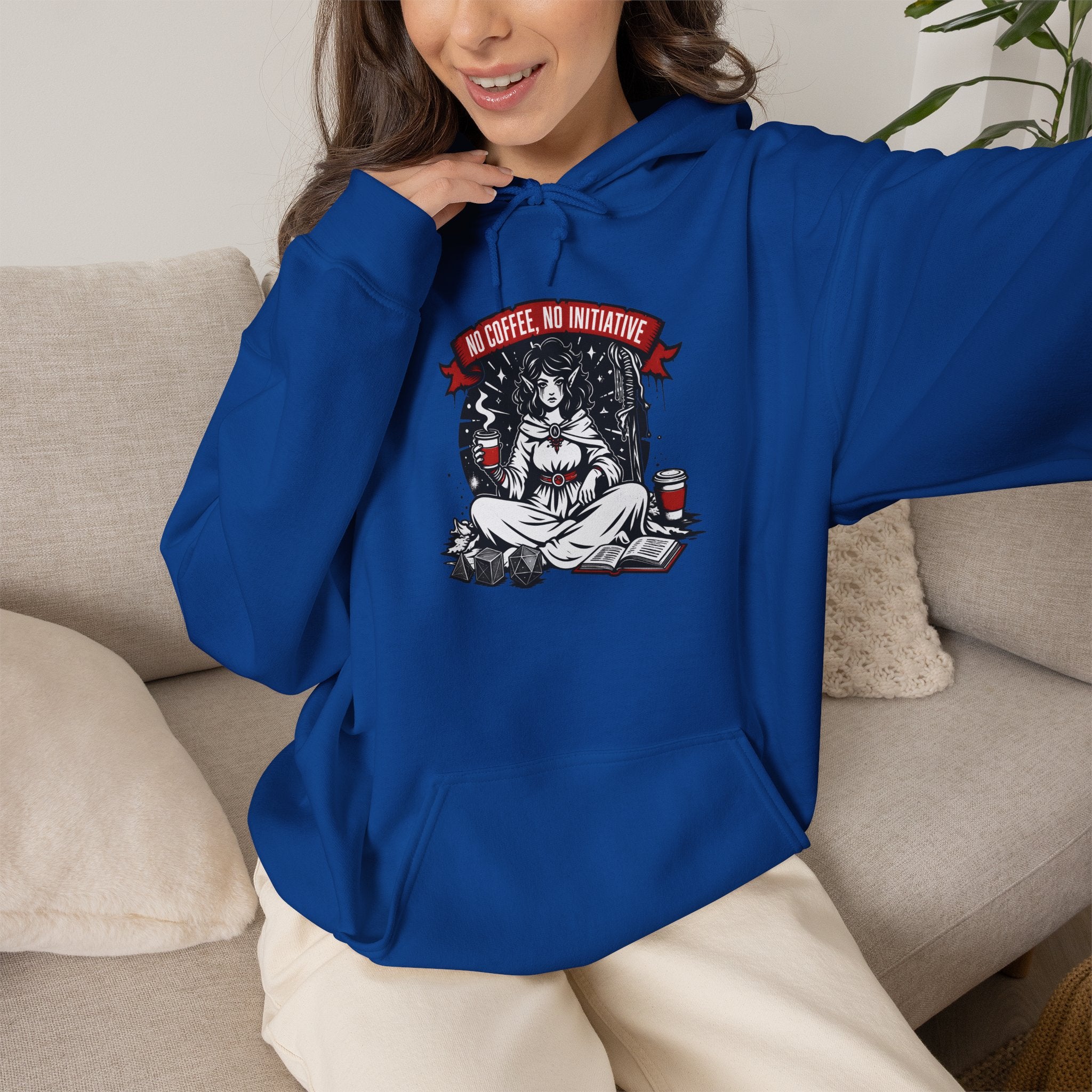 No Coffee, No Initiative | Fantasy RPG Hoodie