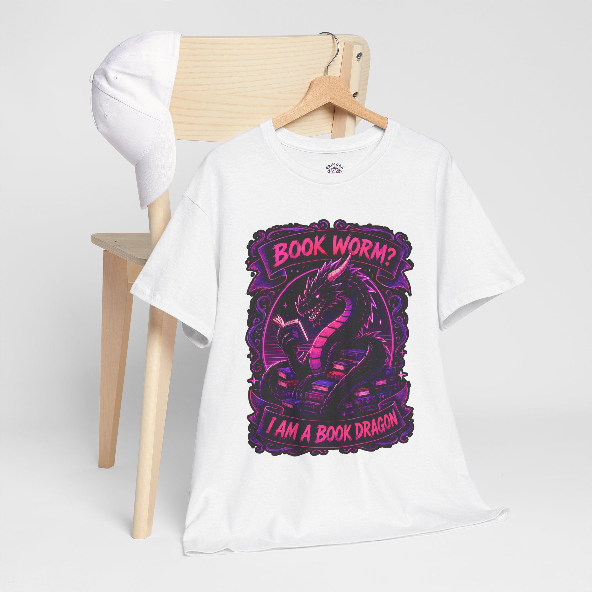 Book Worm? I Am a Book Dragon, Fantasy Reader T-shirt