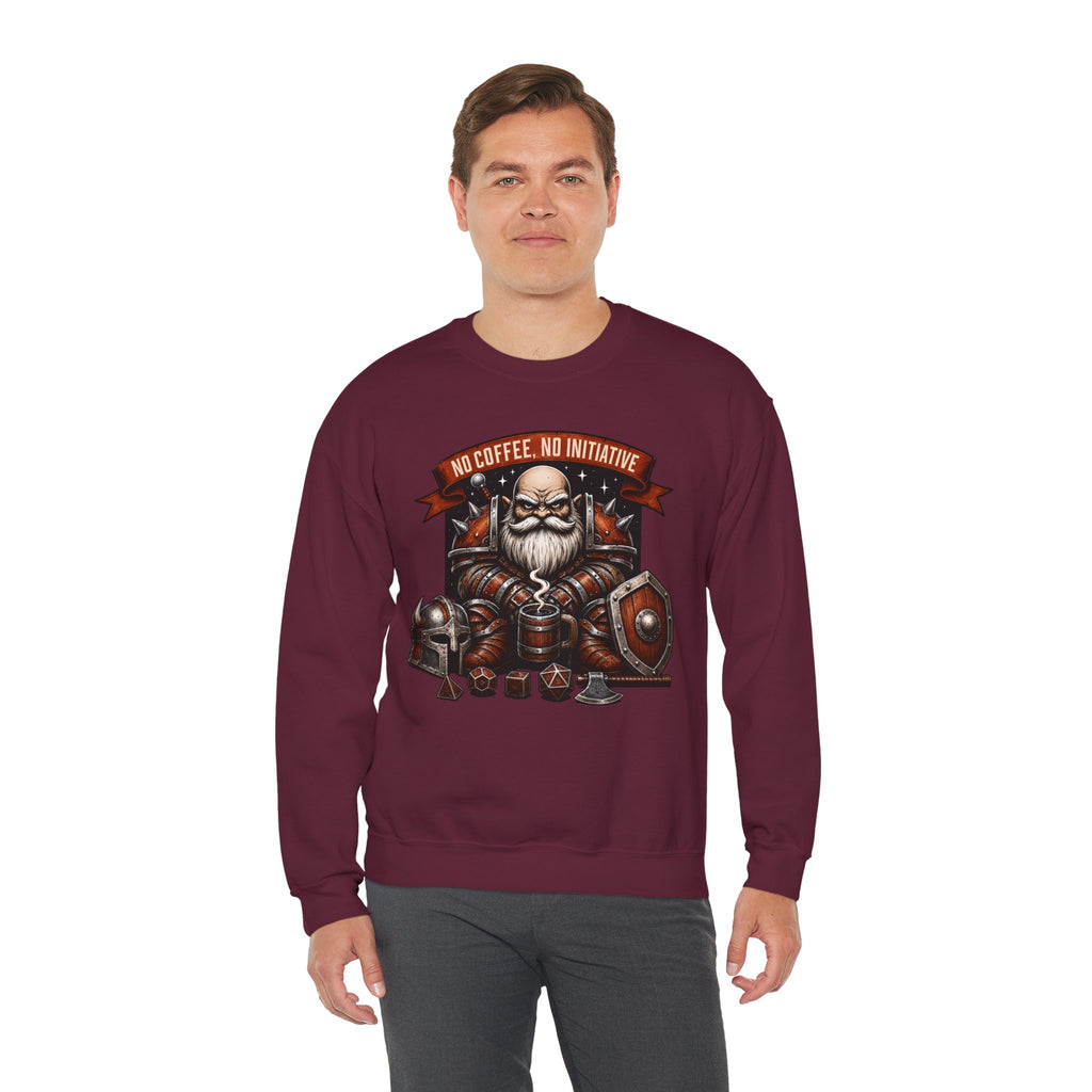 No Coffee, No Initiative | Fantasy RPG Sweatshirt