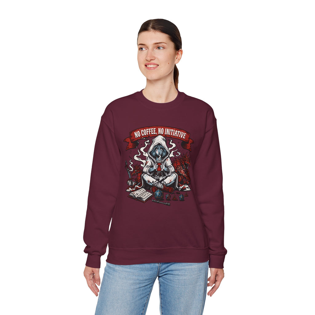 No Coffee, No Initiative | Fantasy RPG Sweatshirt