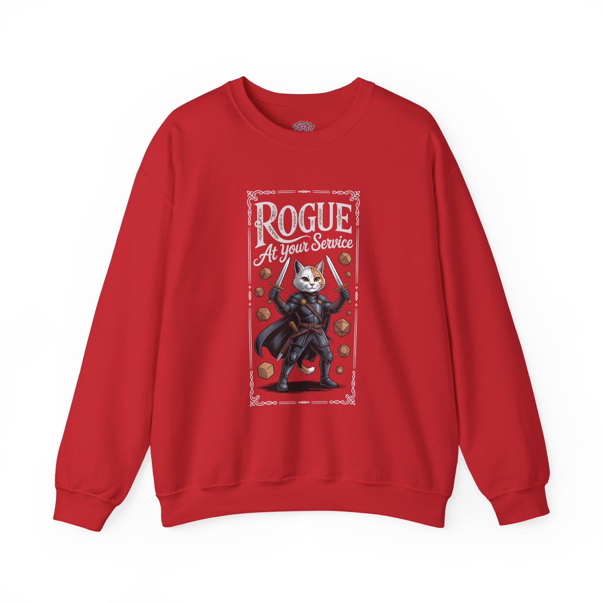 Rogue Cat at Your Serivece D&D Sweatshirt | Cat Lover RPG Gift
