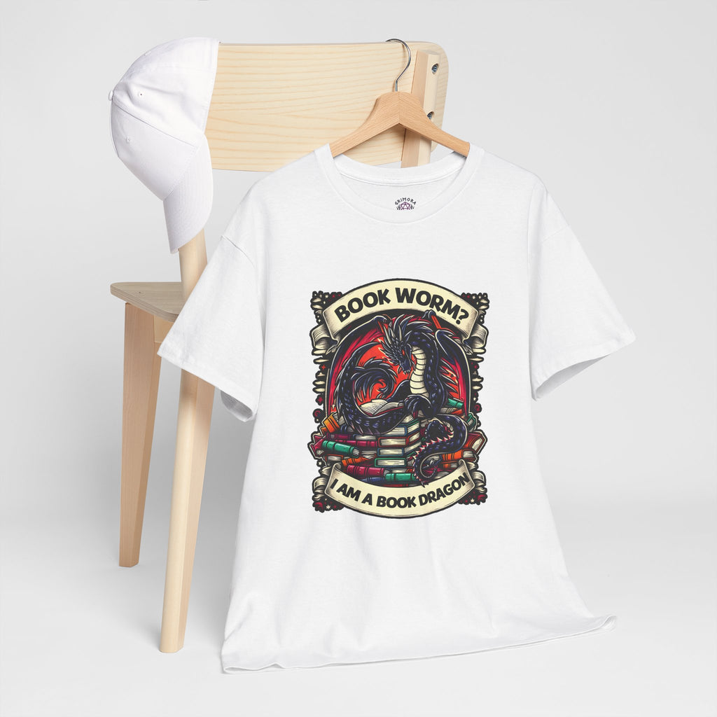 Book Worm? I Am a Book Dragon, Fantasy Reader T-shirt