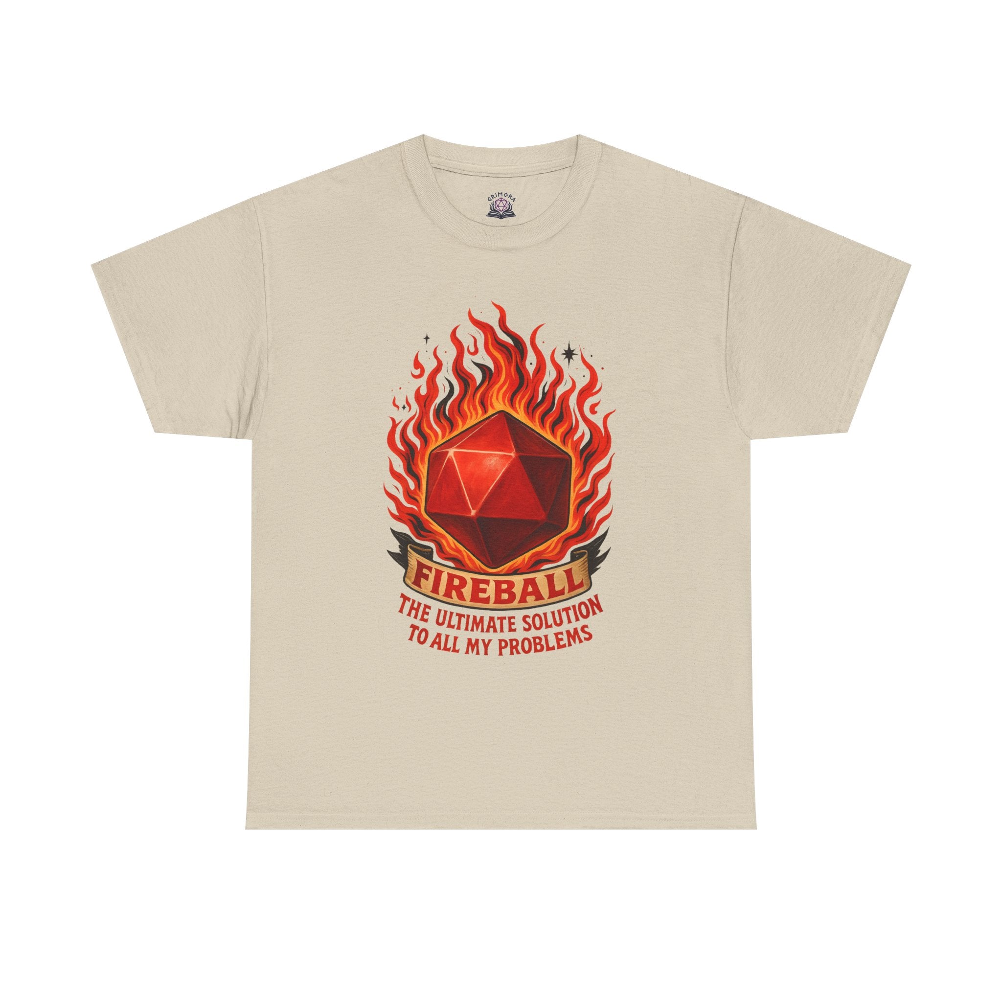 Fireball – The Ultimate Solution to All My Problems| Funny RPG T-shirt