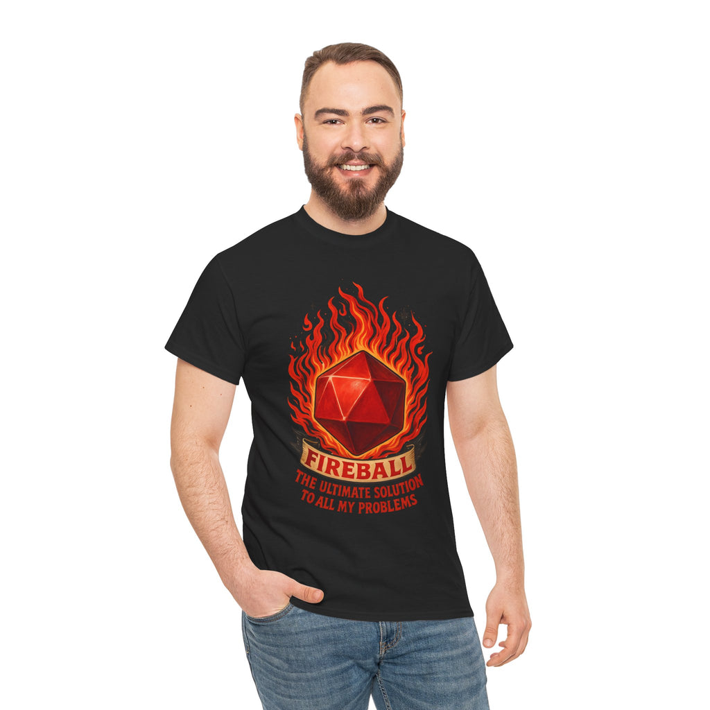 Fireball – The Ultimate Solution to All My Problems| Funny RPG T-shirt