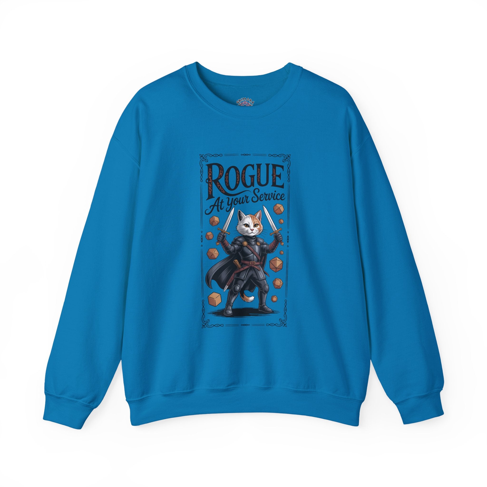 Rogue Cat at Your Serivece D&D Sweatshirt | Cat Lover RPG Gift