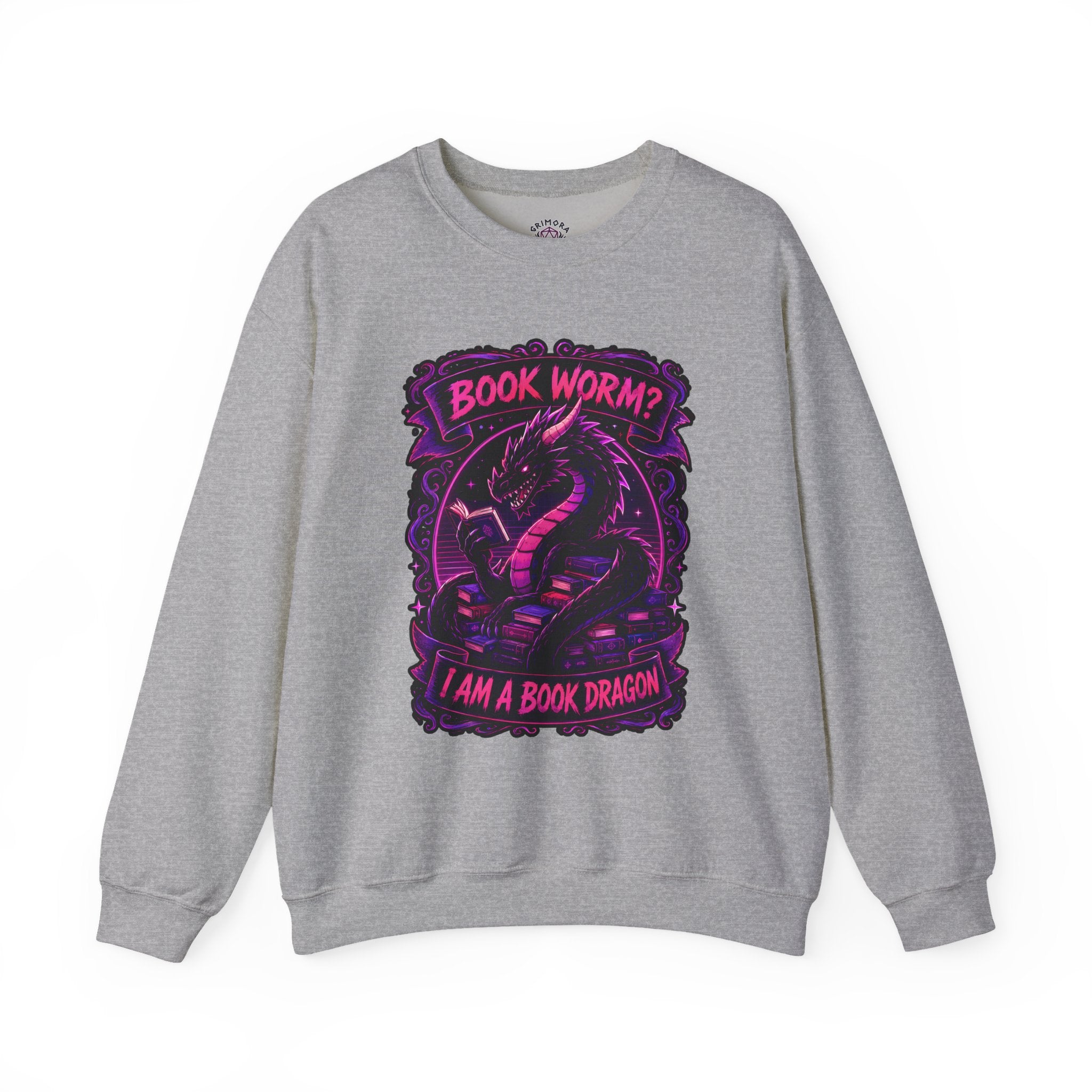 Book Worm? I Am a Book Dragon, Fantasy Reader Sweatshirt