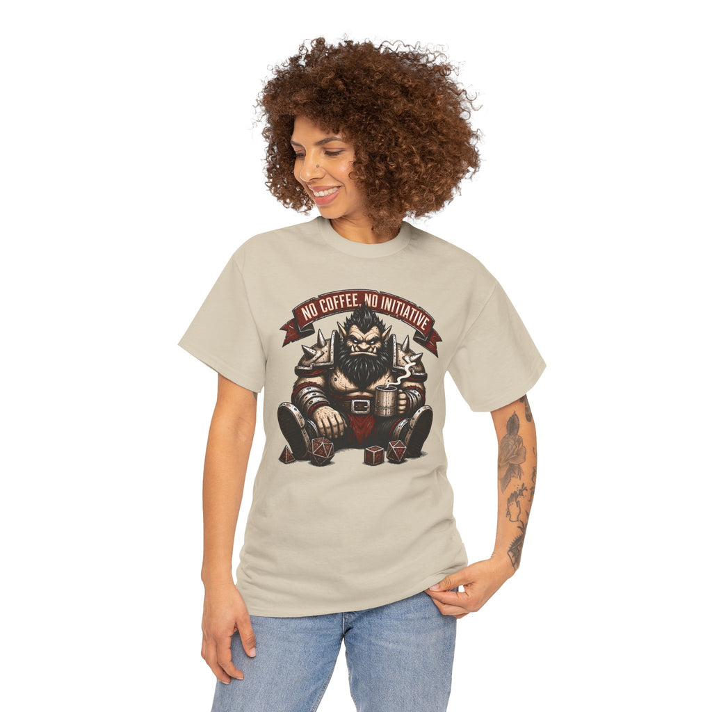 No Coffee, No Initiative | Fantasy RPG T-shirt