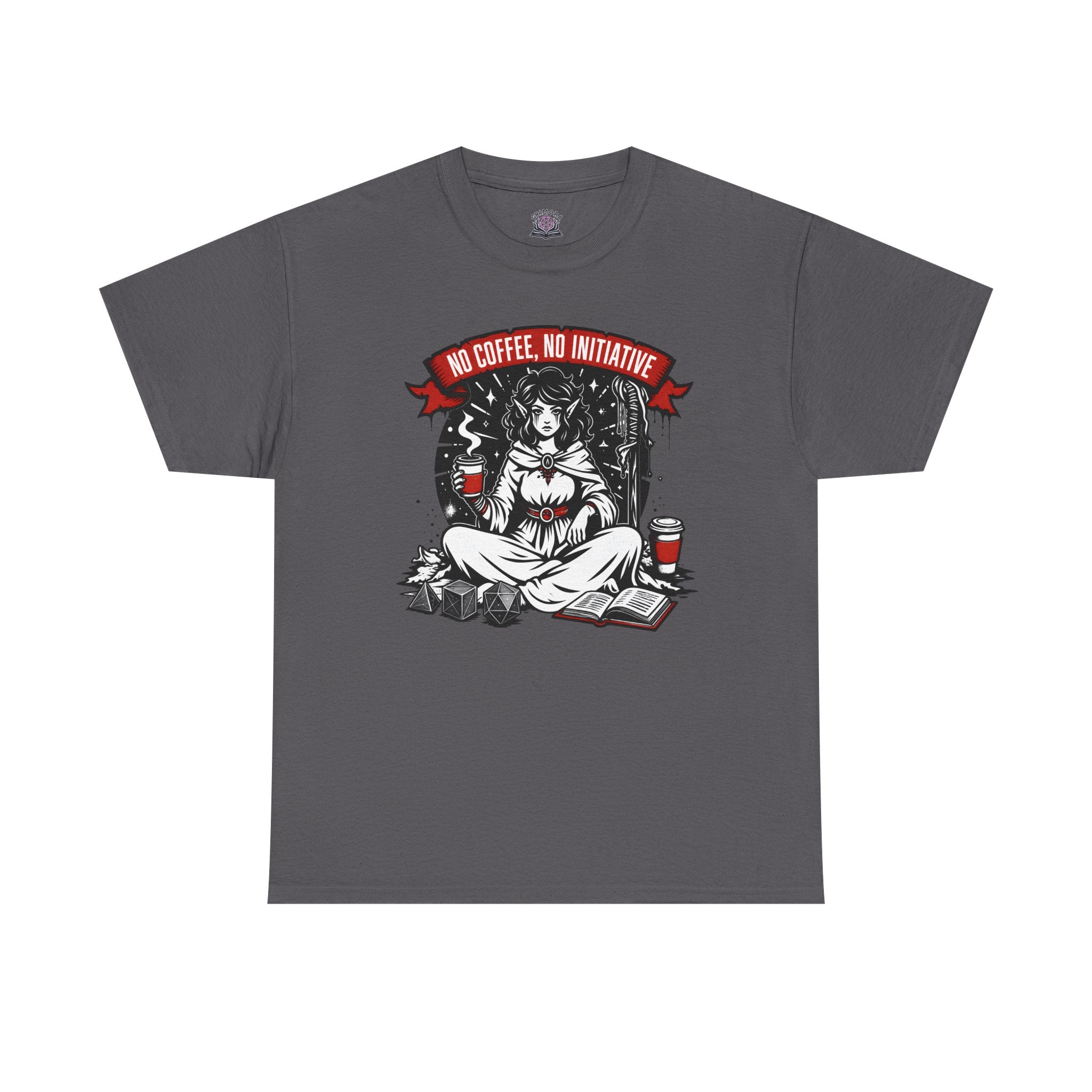 No Coffee, No Initiative | Fantasy RPG T-shirt