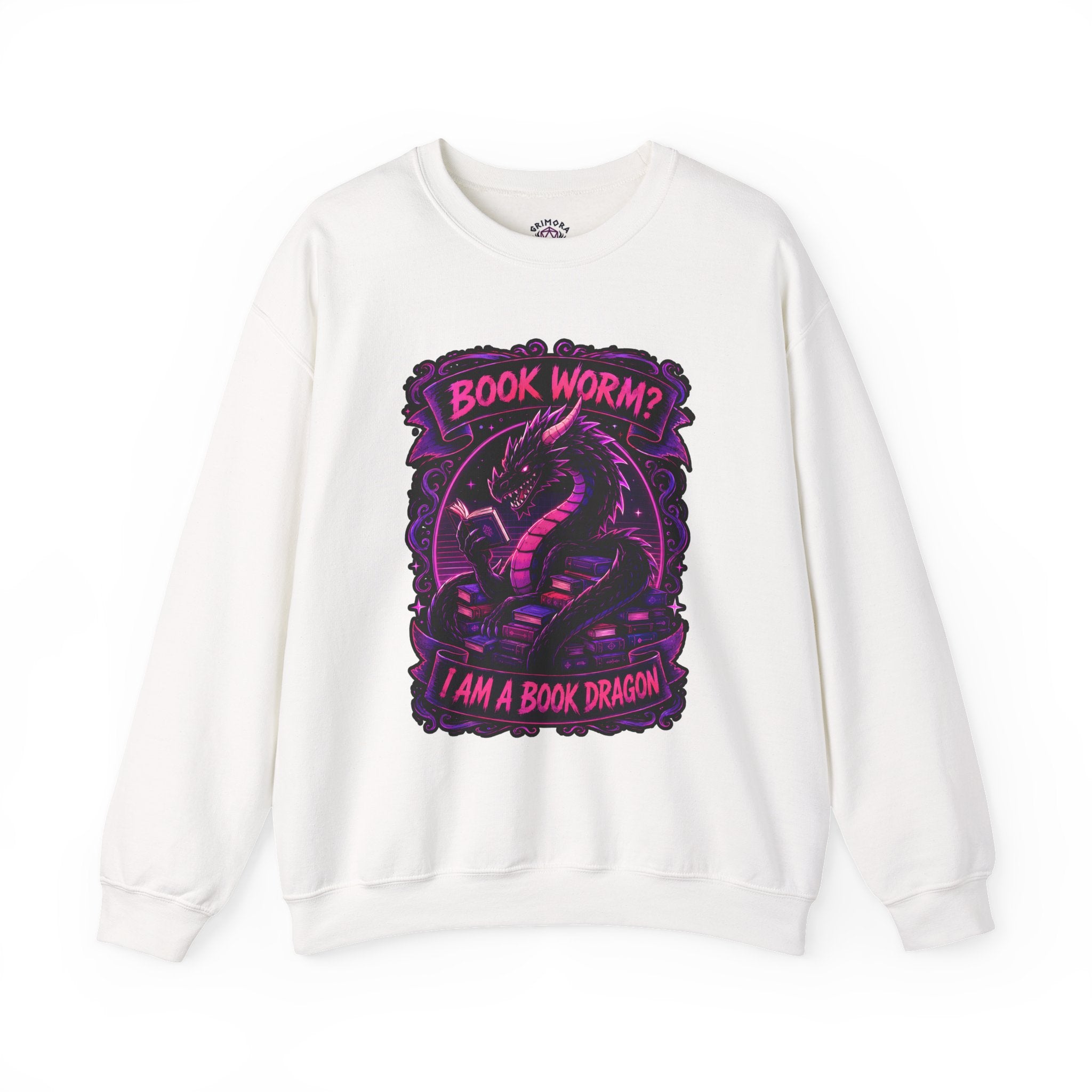 Book Worm? I Am a Book Dragon, Fantasy Reader Sweatshirt